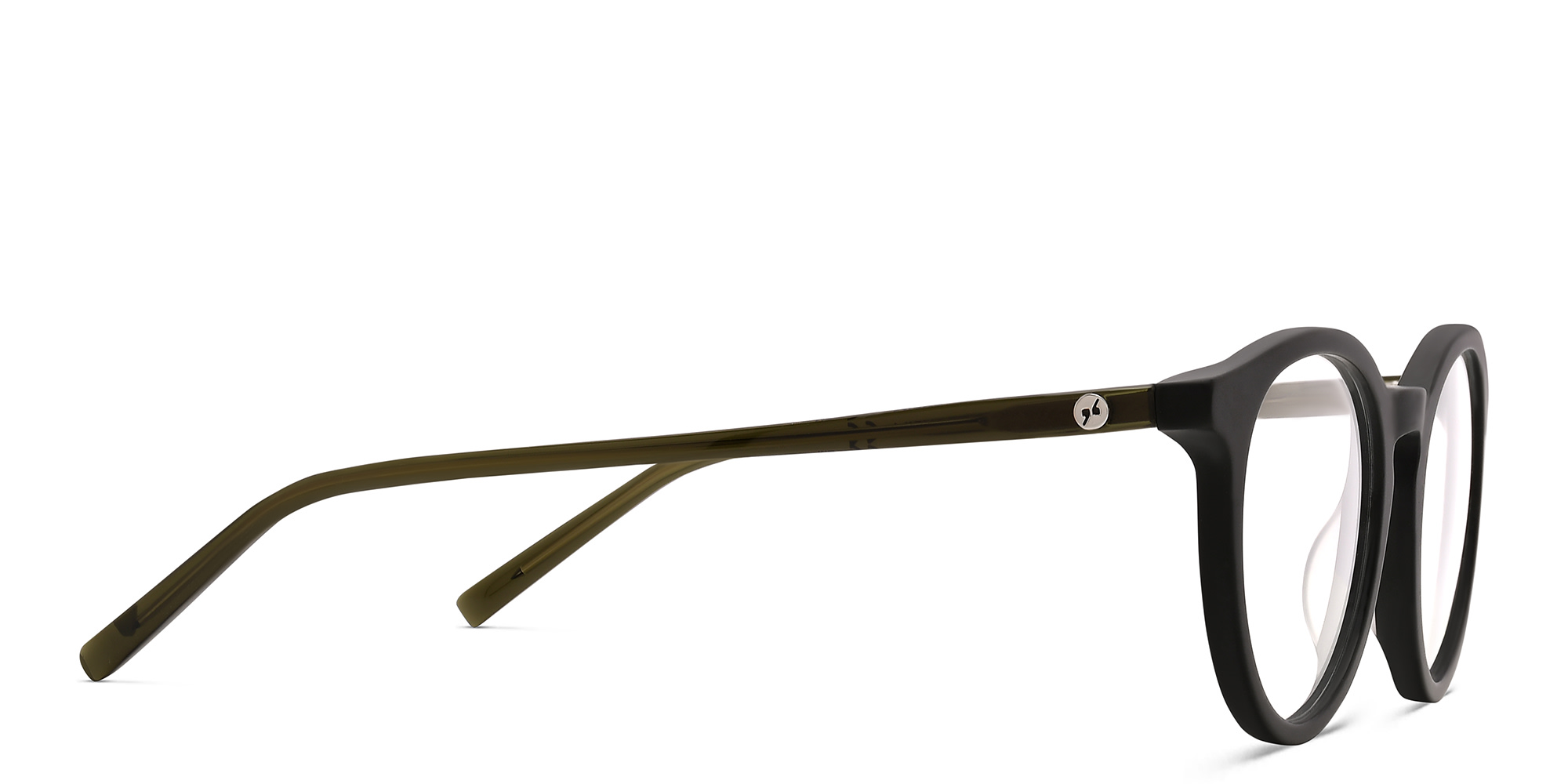 Shop EYE'M Round Eyeglasses in Black online.