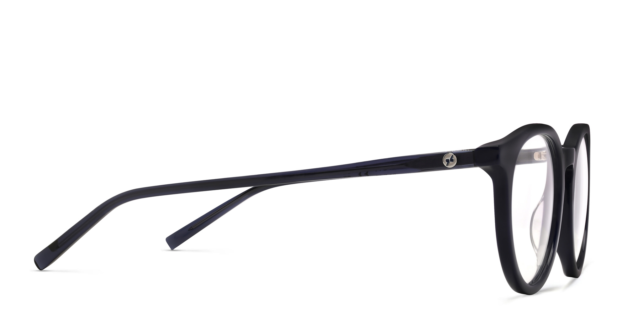 EYE'M Round Eyeglasses in Blue – Product Photo 3