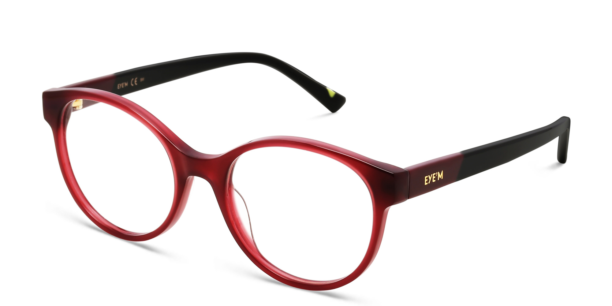 Shop EYE'M Round Eyeglasses in Red online.