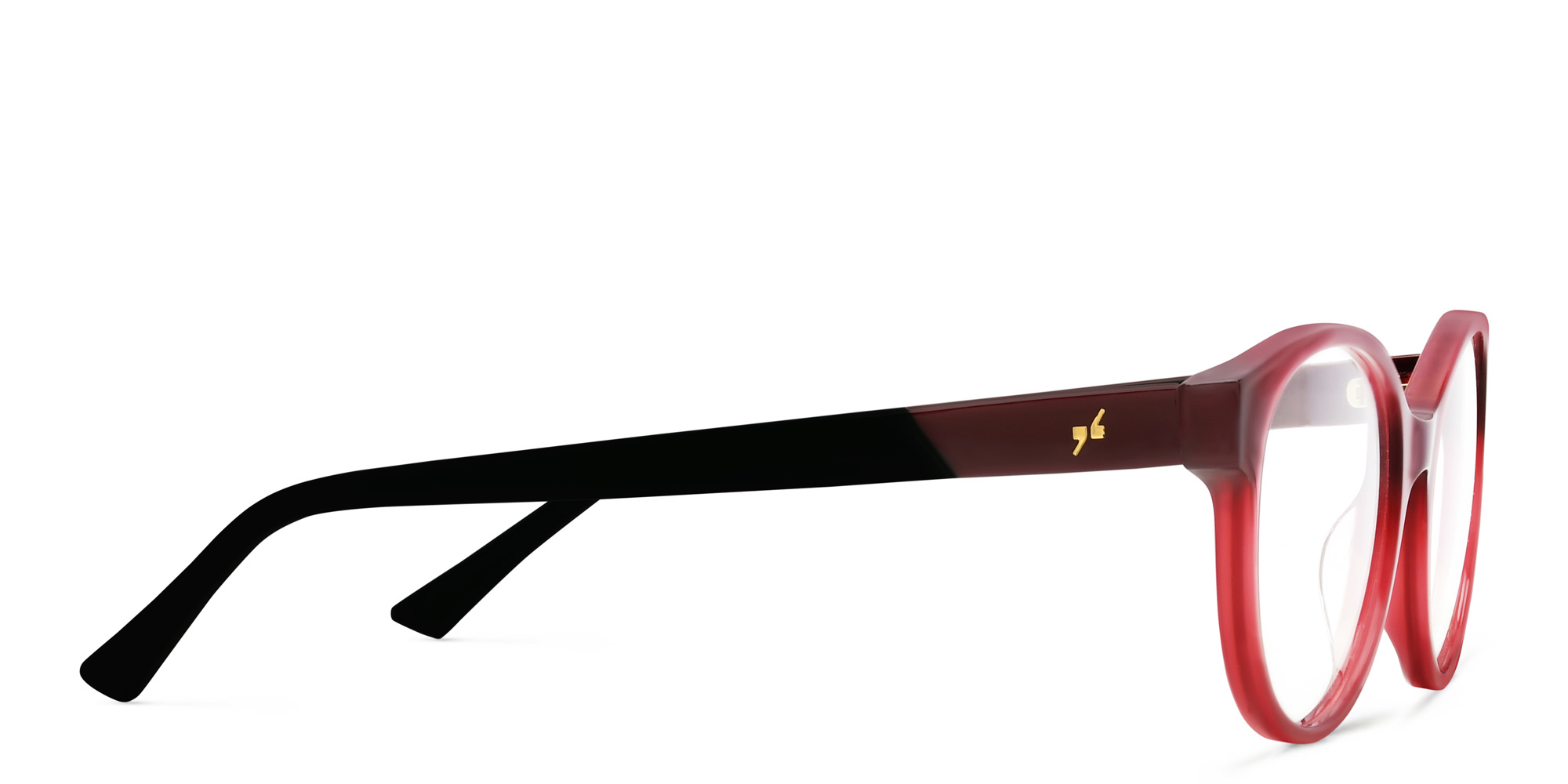 Shop EYE'M Round Eyeglasses in Red online.