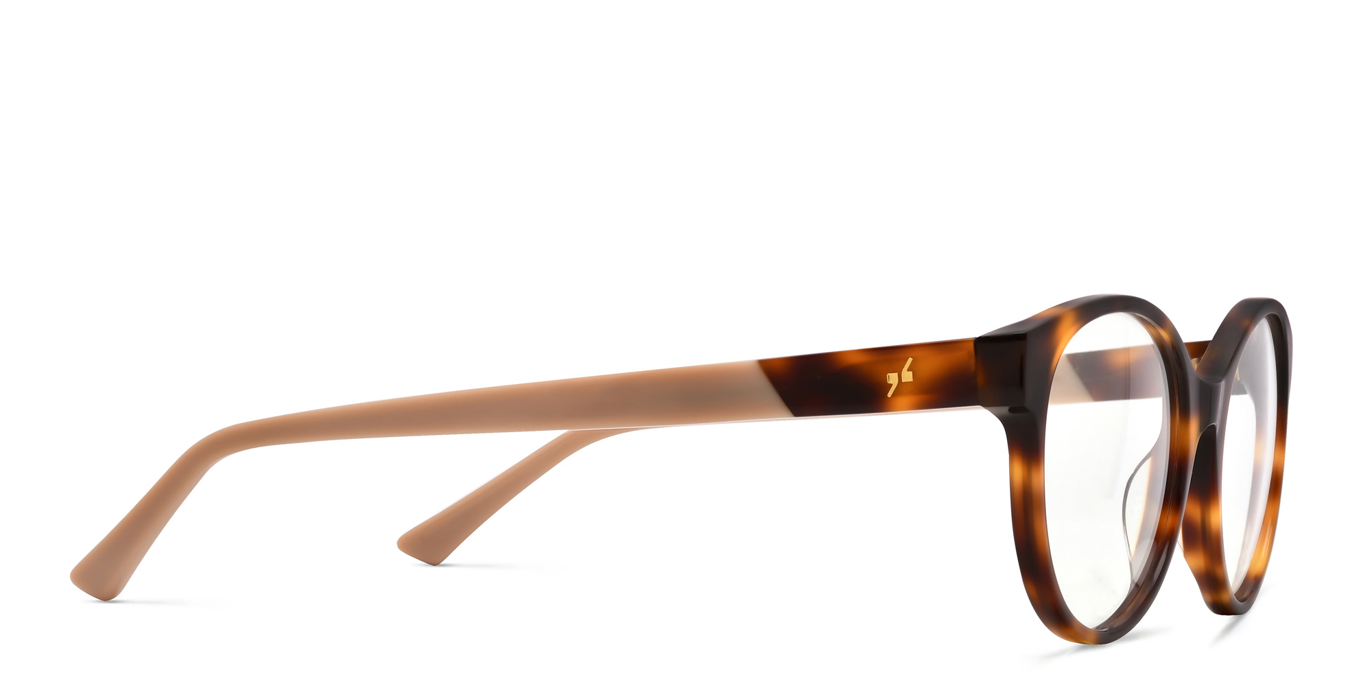 EYE'M Round Eyeglasses in Havana – Product Photo 3