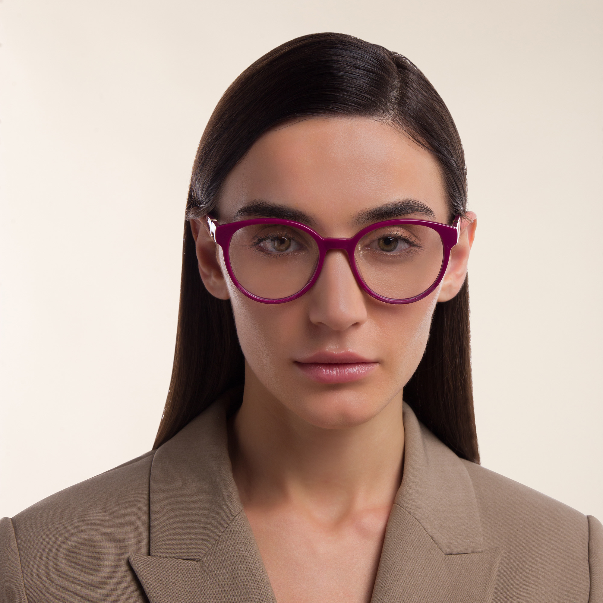 EYE'M Round Eyeglasses in Purple – Product Photo 4
