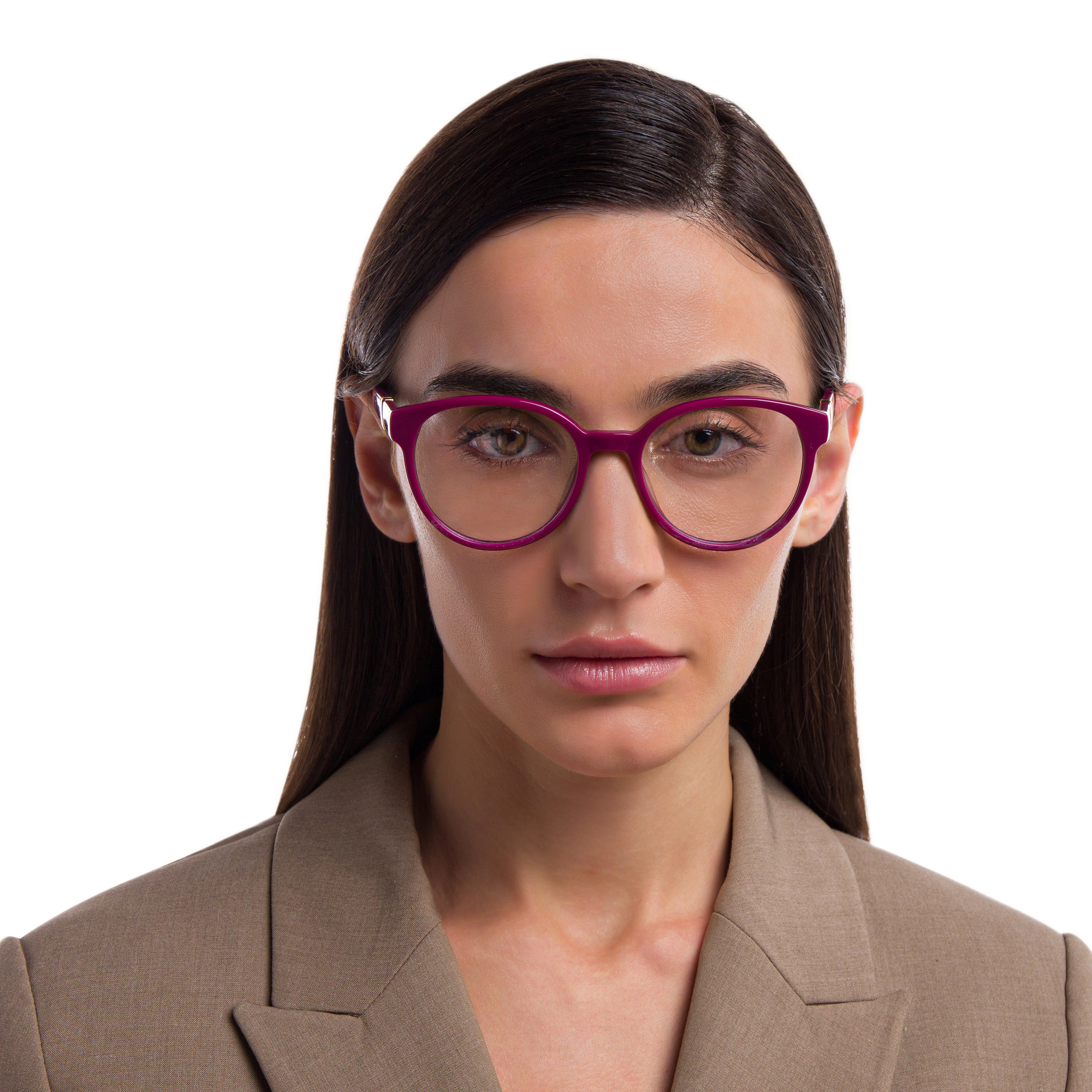 EYE'M Round Eyeglasses in Purple – Product Photo 5