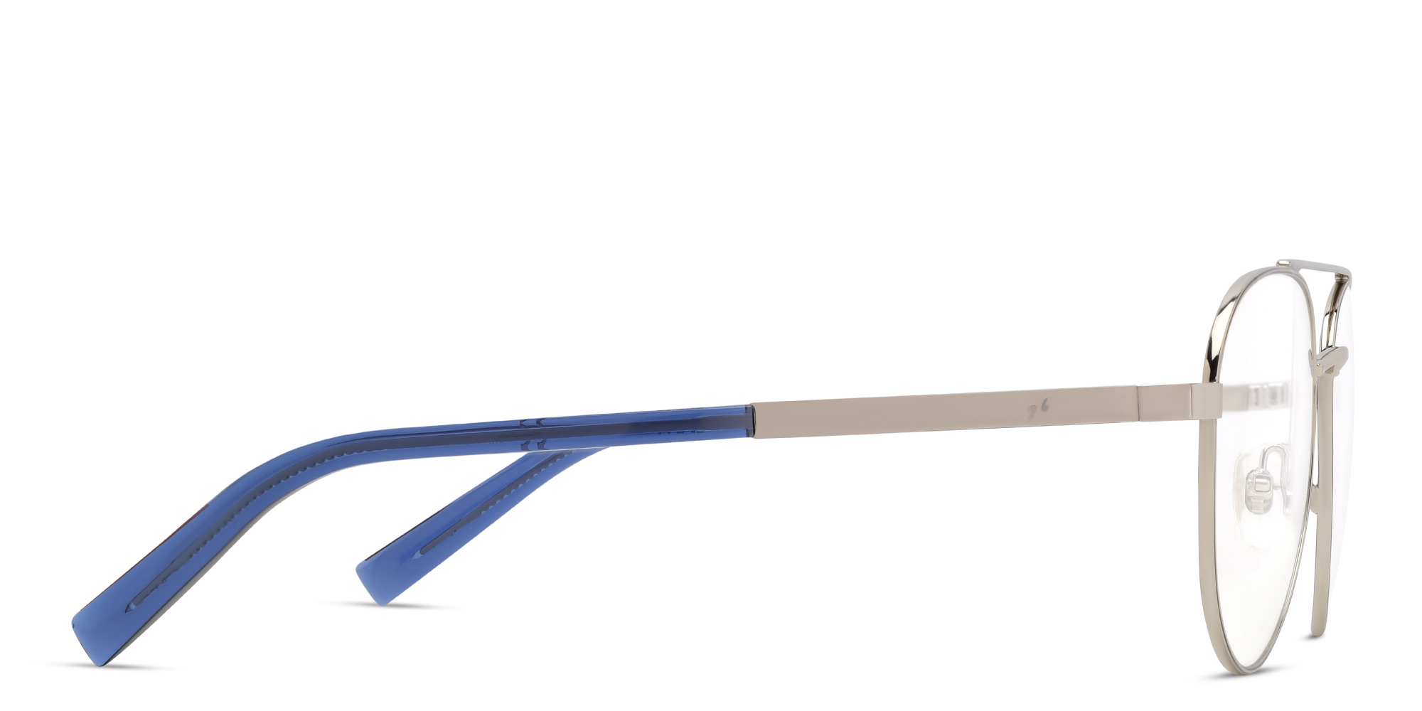 Shop EYE'M Wide Aviator Eyeglasses in Silver online.