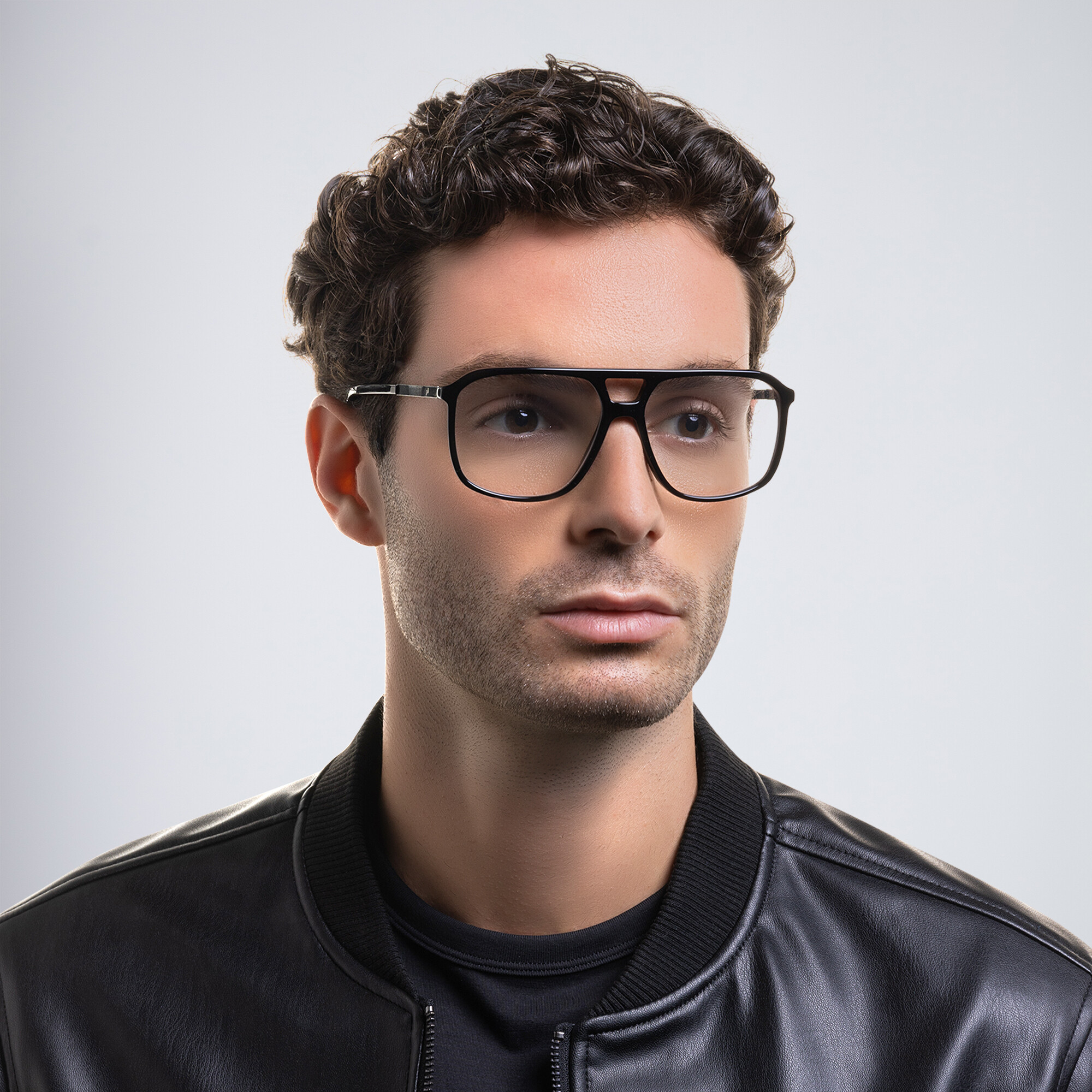 Shop EYE'M Wide Aviator Eyeglasses in Havana online.