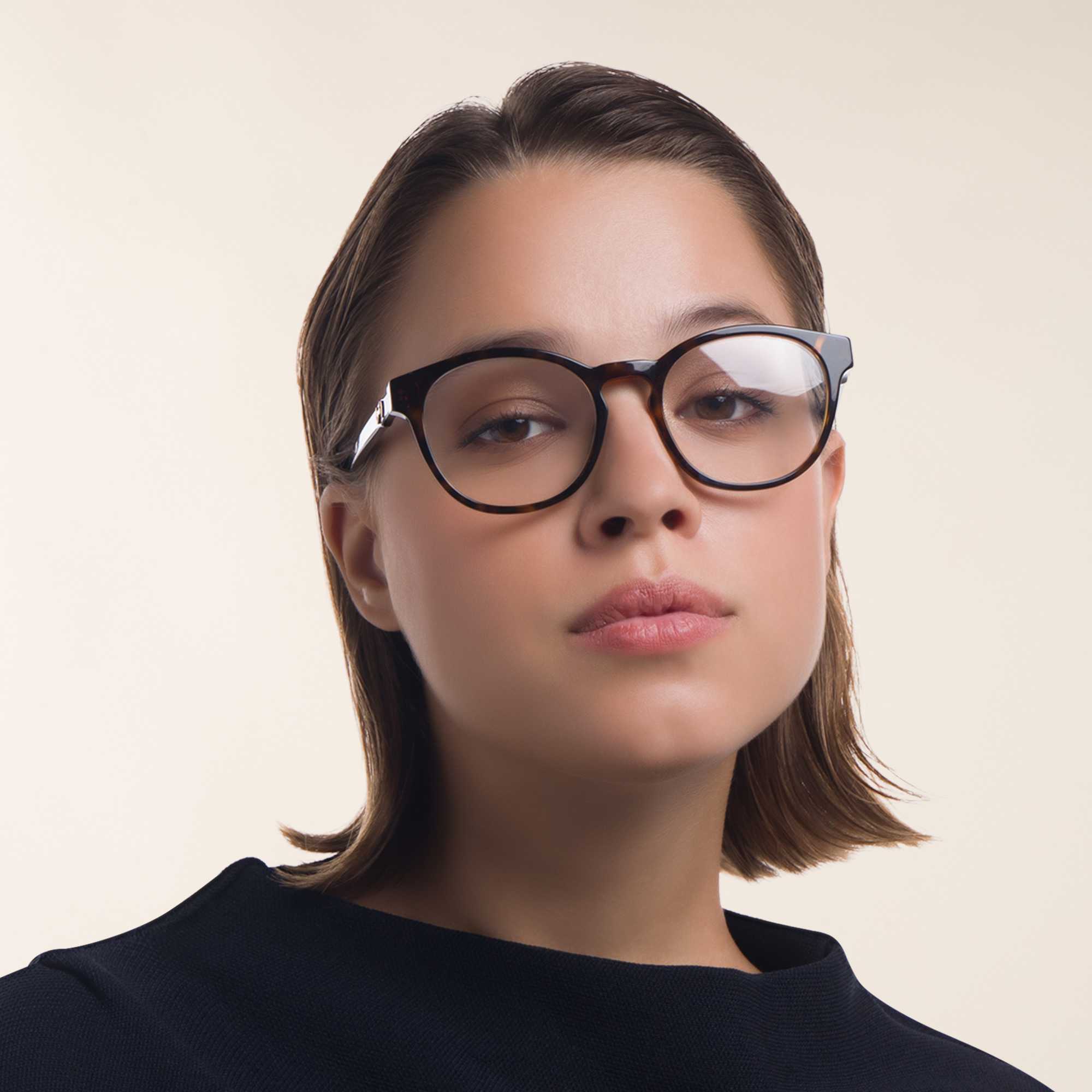 EYE'M Round Eyeglasses in Havana – Product Photo 5