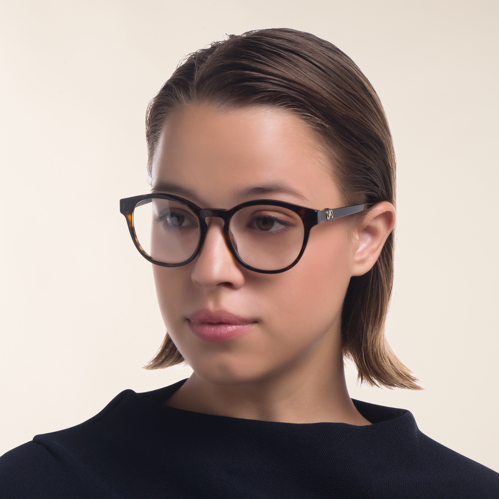 EYE'M Round Eyeglasses in Havana – Product Photo 6