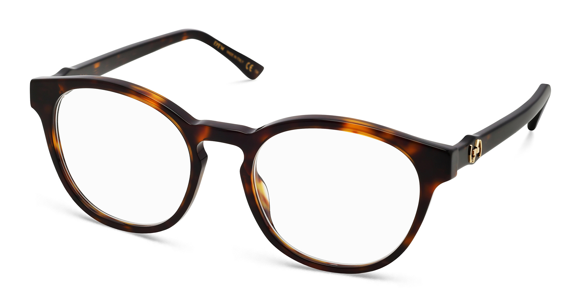 EYE'M Round Eyeglasses in Havana – Product Photo 2