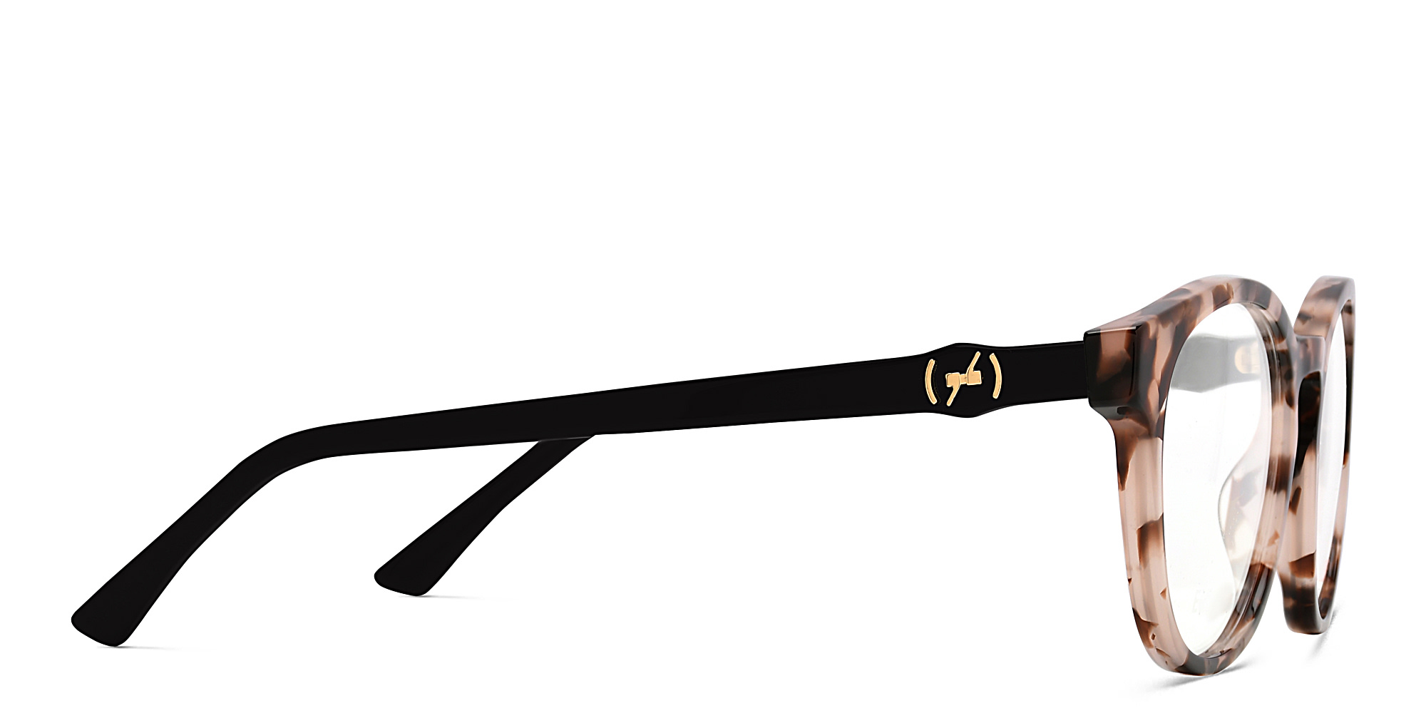 Shop EYE'M Round Eyeglasses in Pink Havana online.