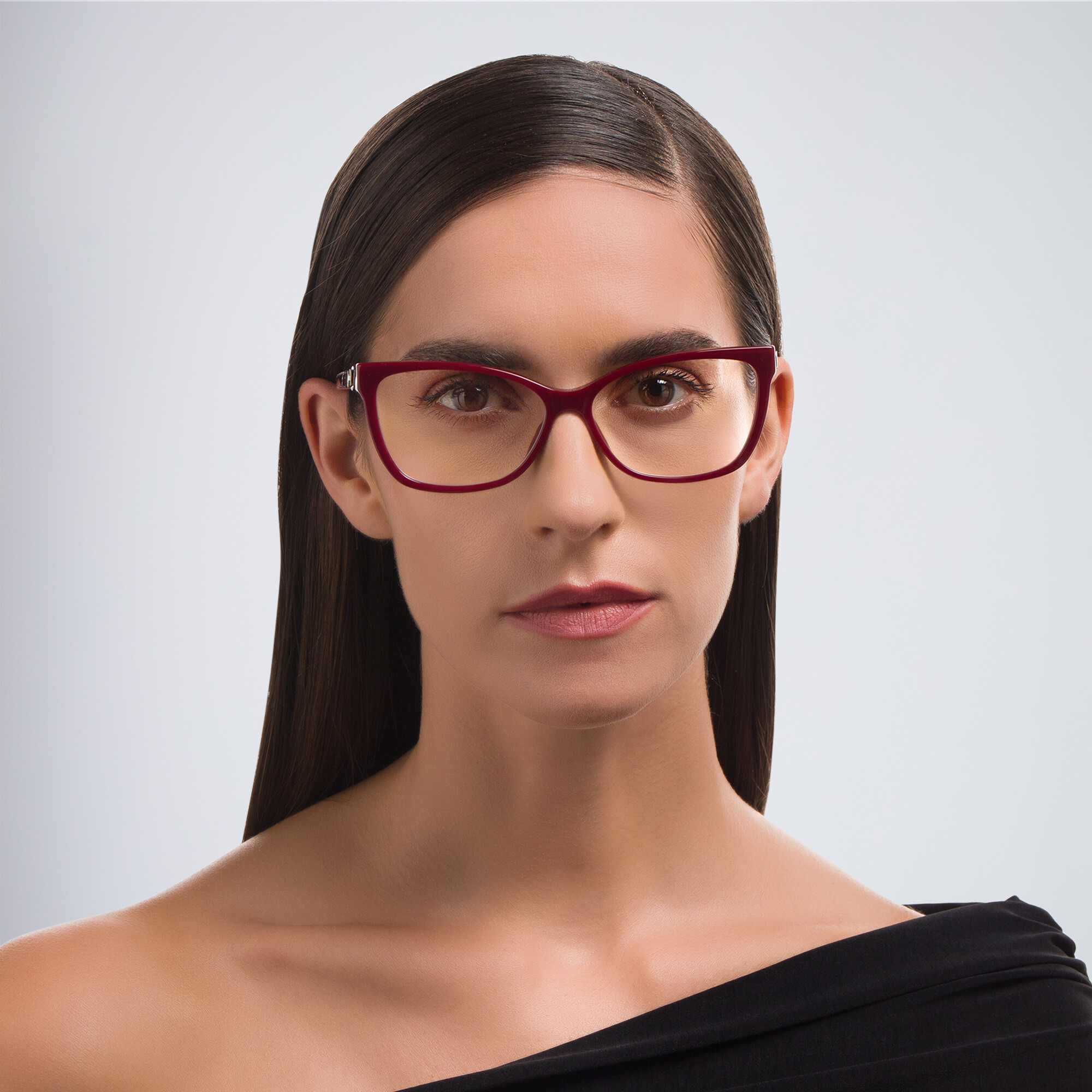 نظارات طبية كات آي واسعة من EYE'M بلون أحمر - صورة المنتج 5