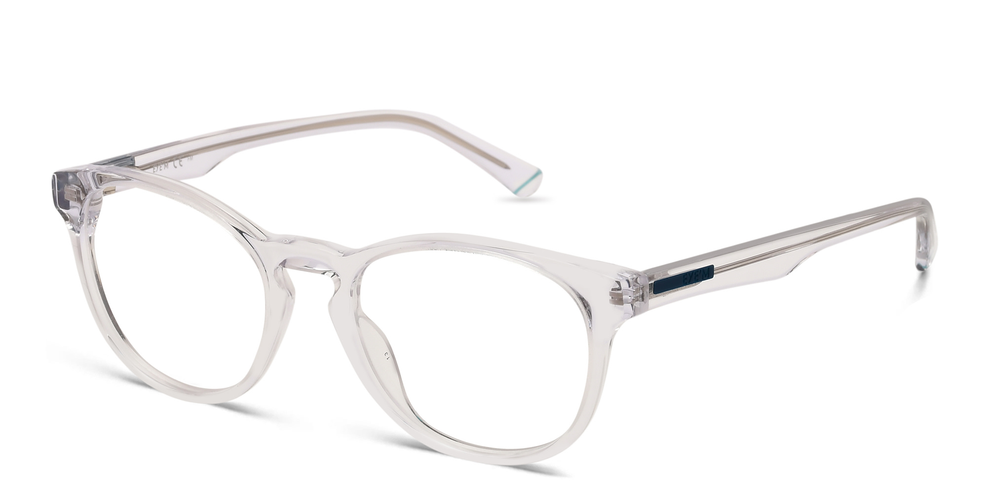 EYE'M Round Eyeglasses in Clear – Product Photo 2