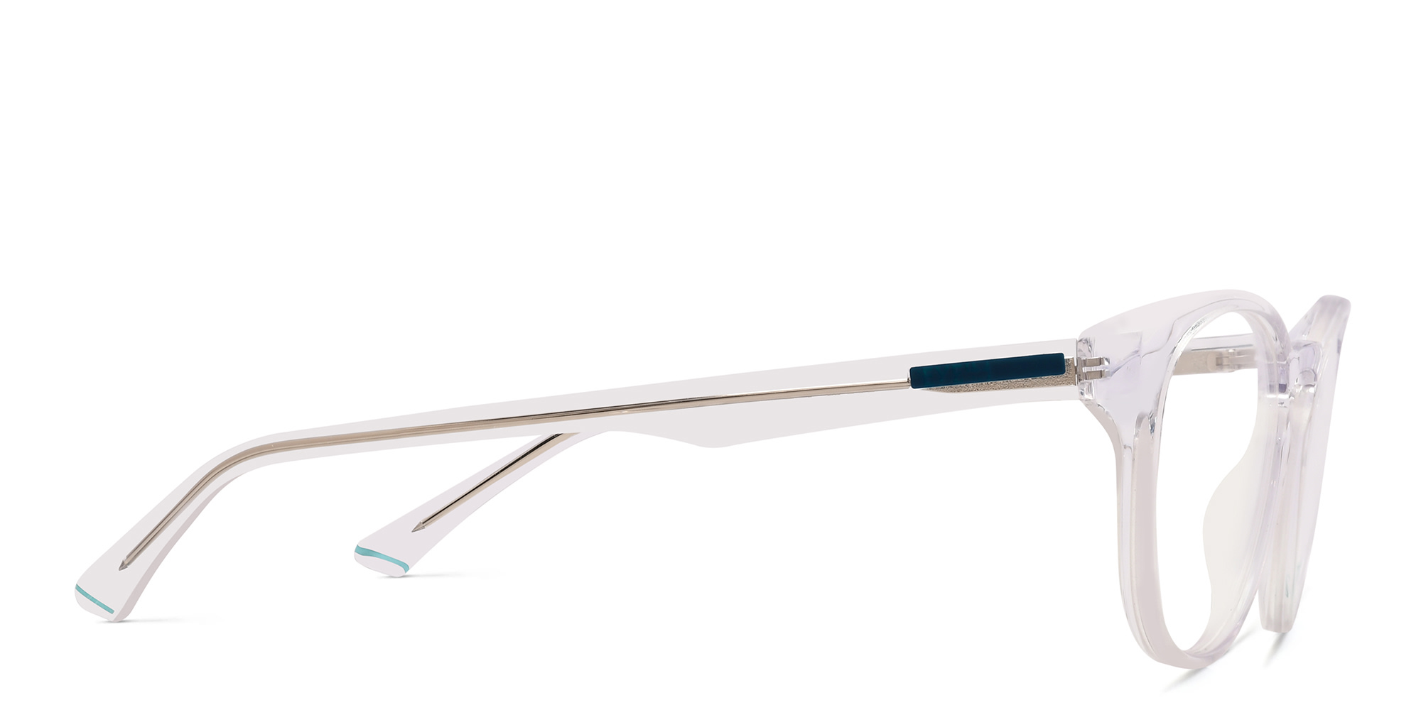 EYE'M Round Eyeglasses in Clear – Product Photo 3