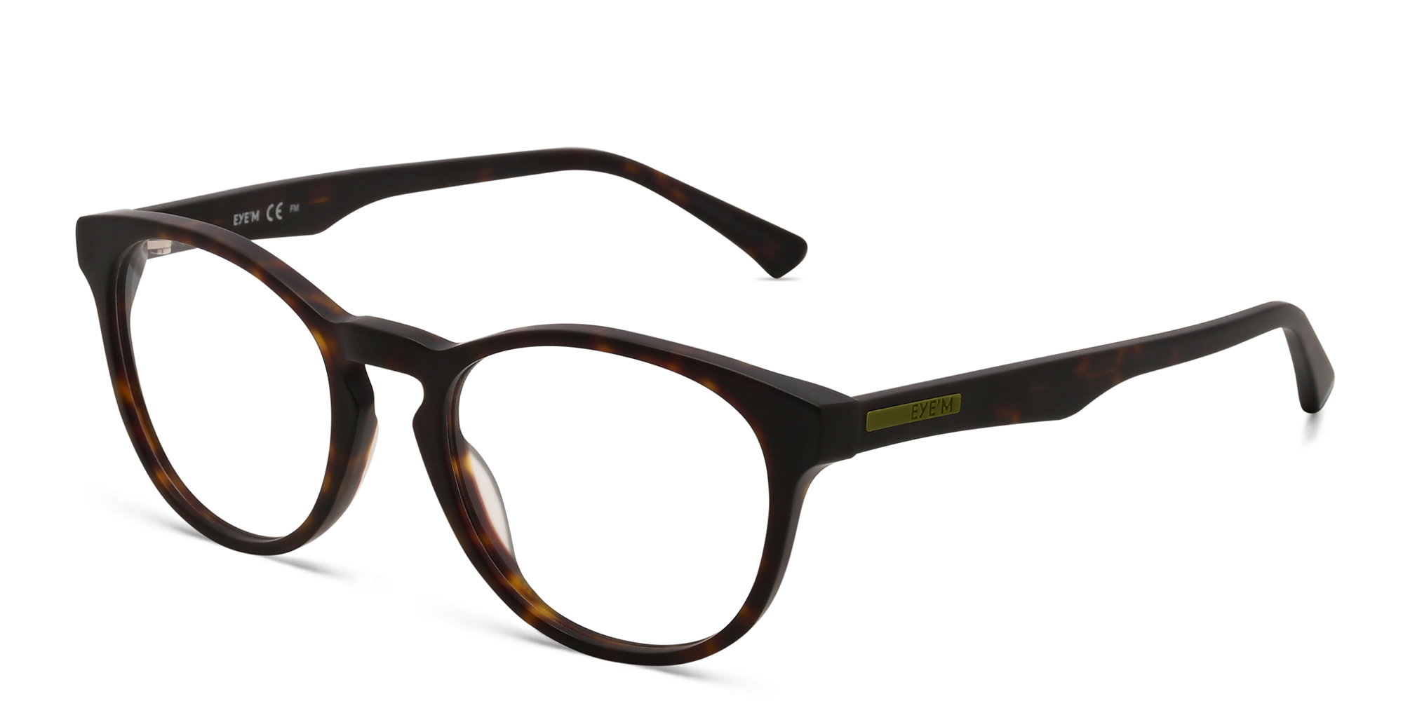 EYE'M Round Eyeglasses in Havana – Product Photo 2