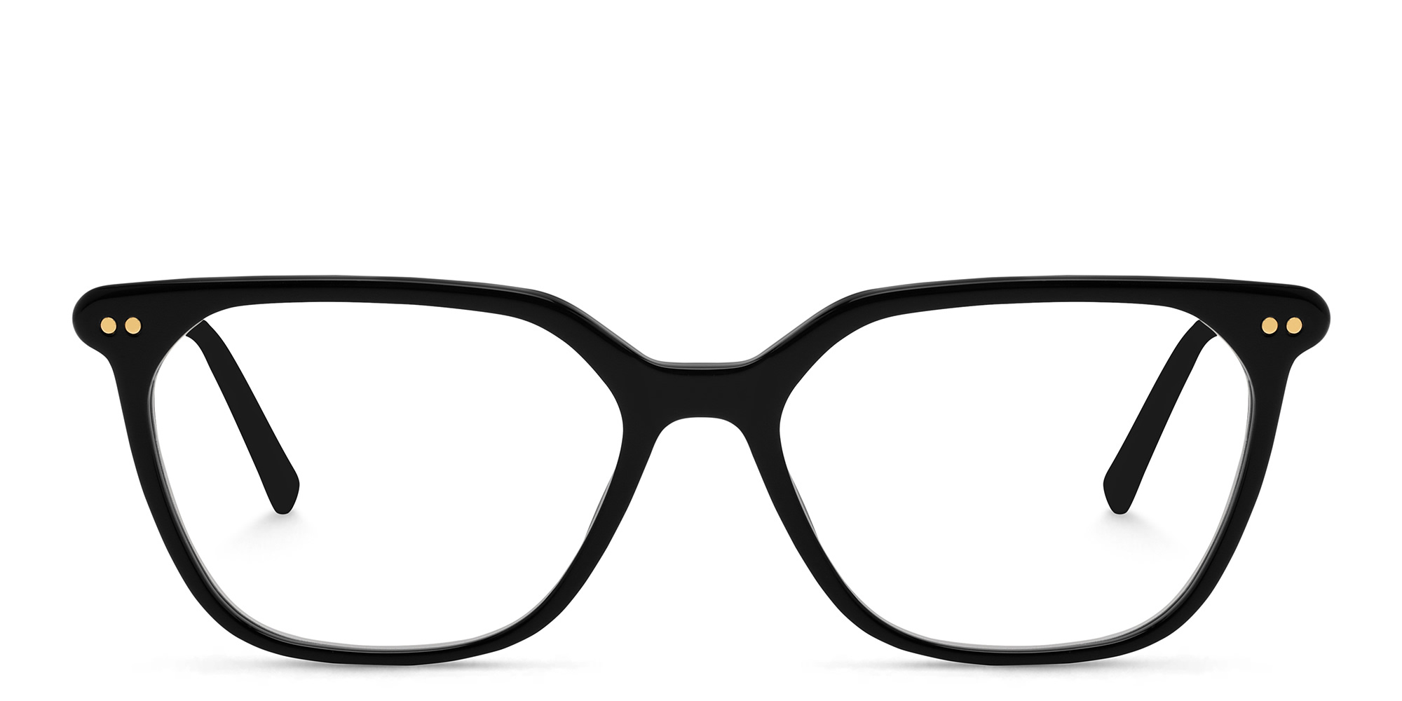 Shop EYE'M Square Eyeglasses in Black online.
