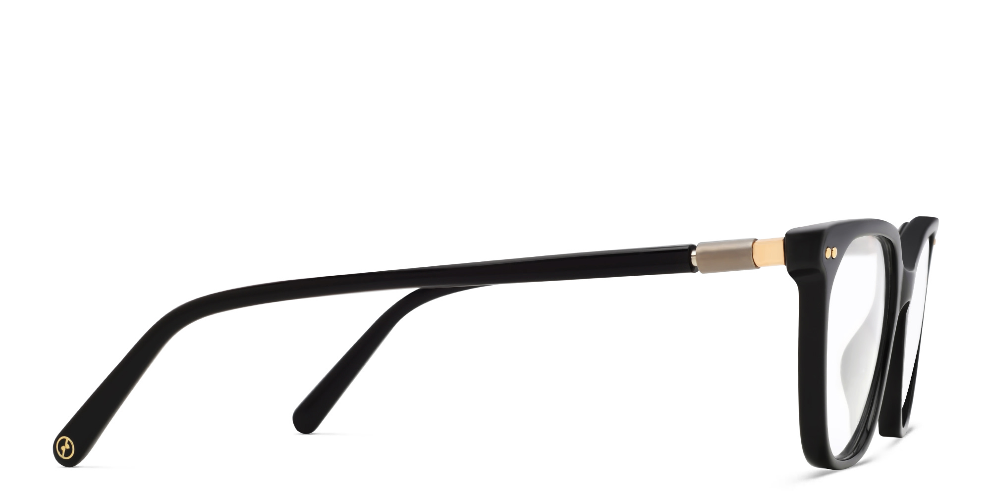 Shop EYE'M Square Eyeglasses in Black online.