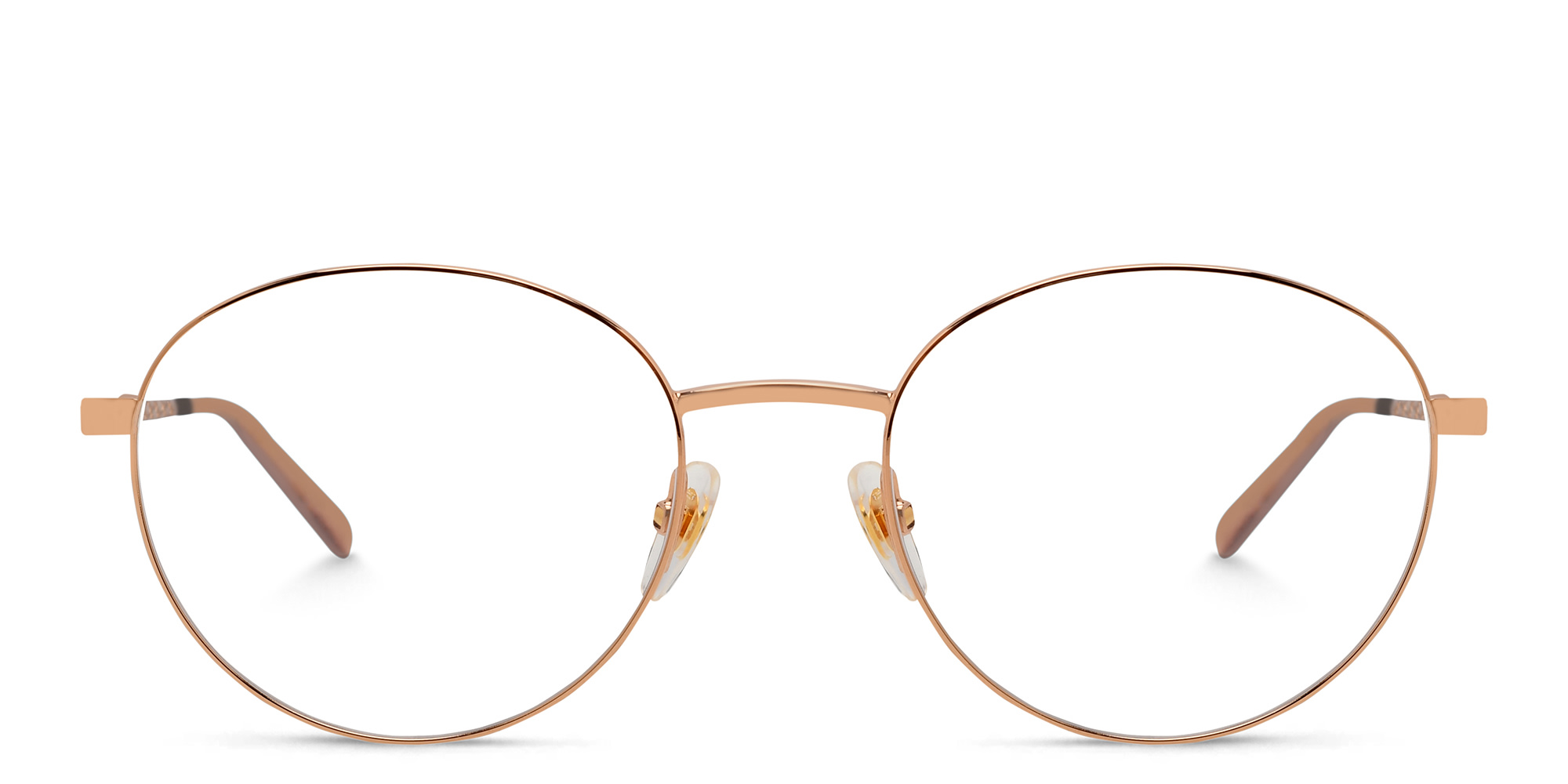 EYE'M Round Eyeglasses in Gold – Product Photo 1