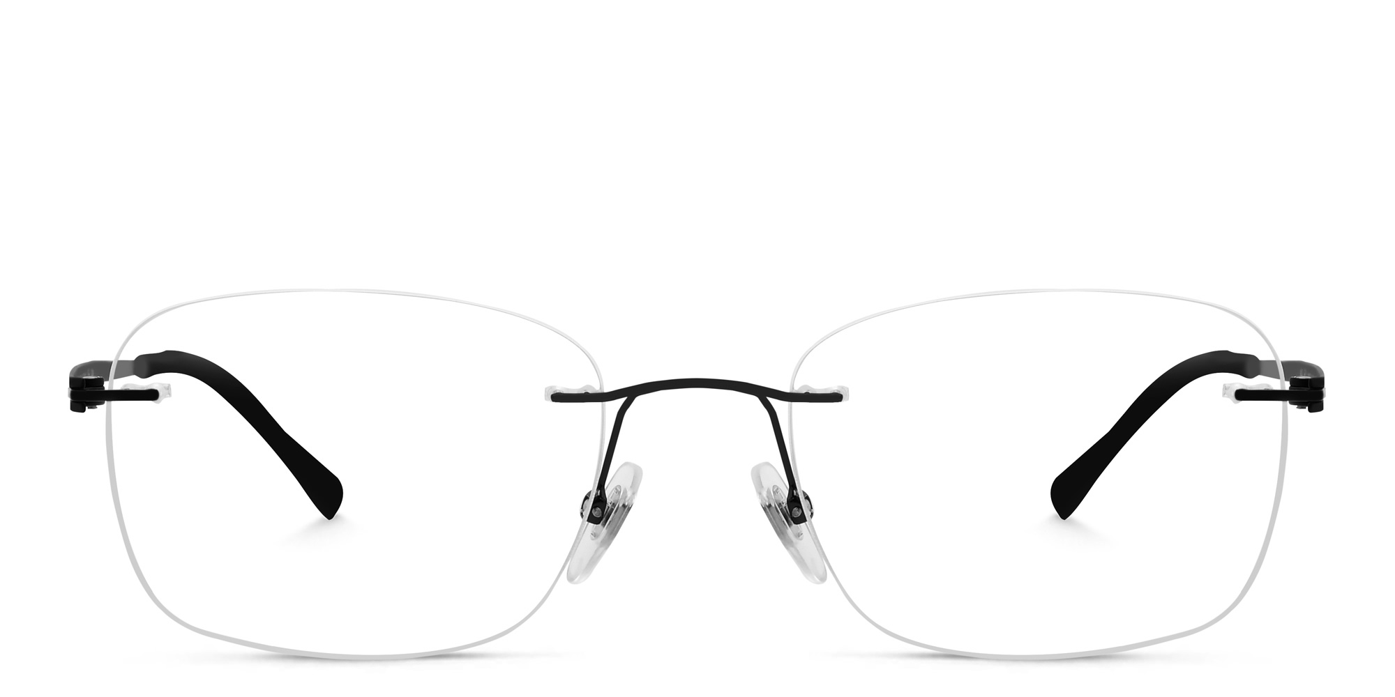 تسوق نظارة طبية مستطيلة بدون إطار EYE'M بلون أسود أونلاين.