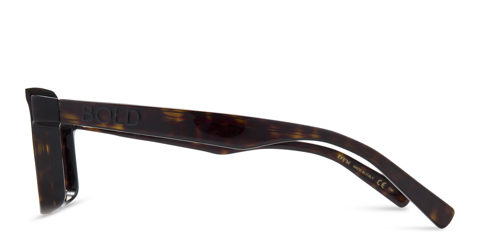 EYE'M Square Eyeglasses in Brown – Product Photo 2