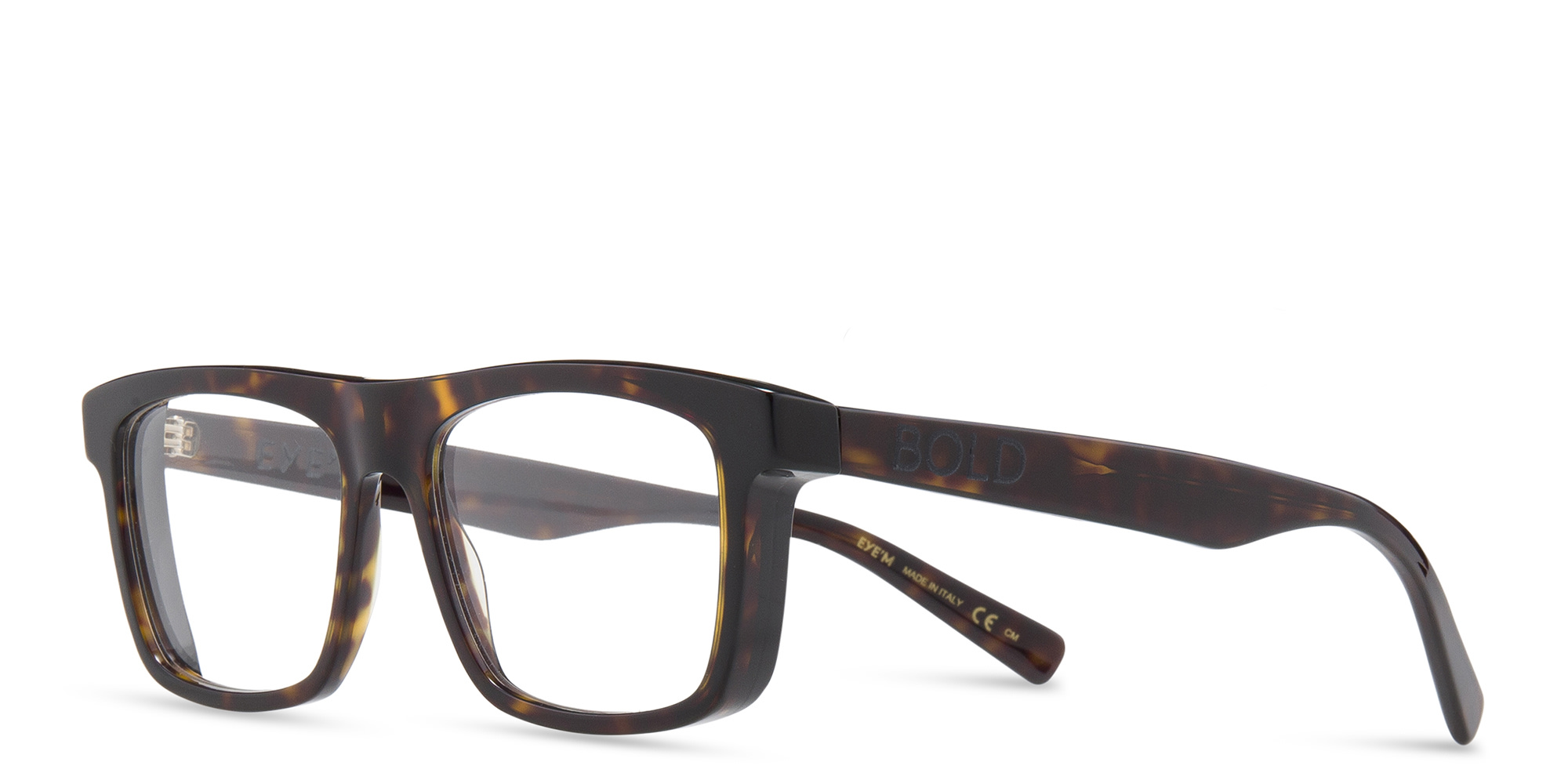 EYE'M Square Eyeglasses in Brown – Product Photo 4