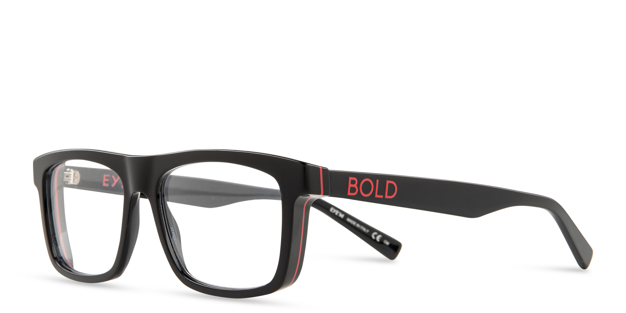 Shop EYE'M Square Eyeglasses in Black online.
