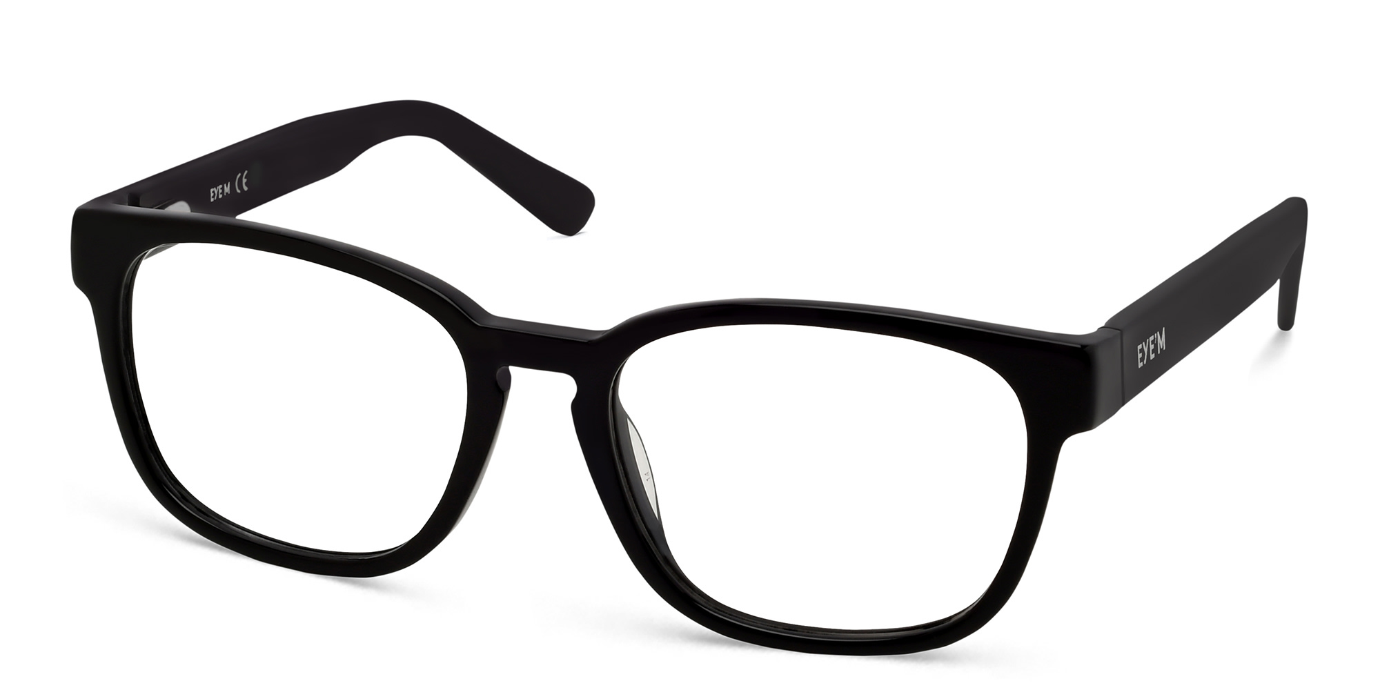 EYE'M Kids Rectangle Eyeglasses in Black – Product Photo 2