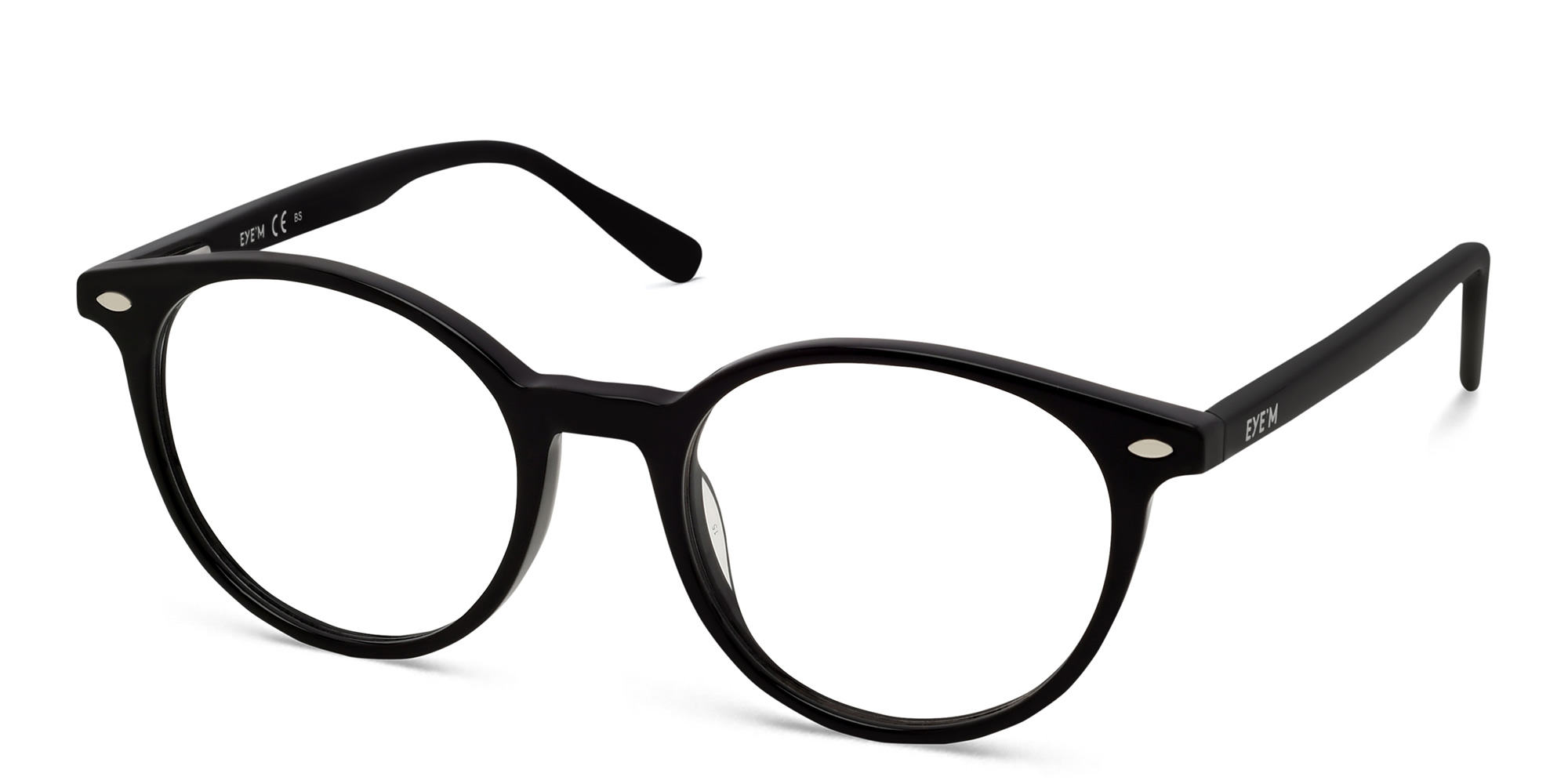 Shop EYE'M Kids Round Eyeglasses in Black online.