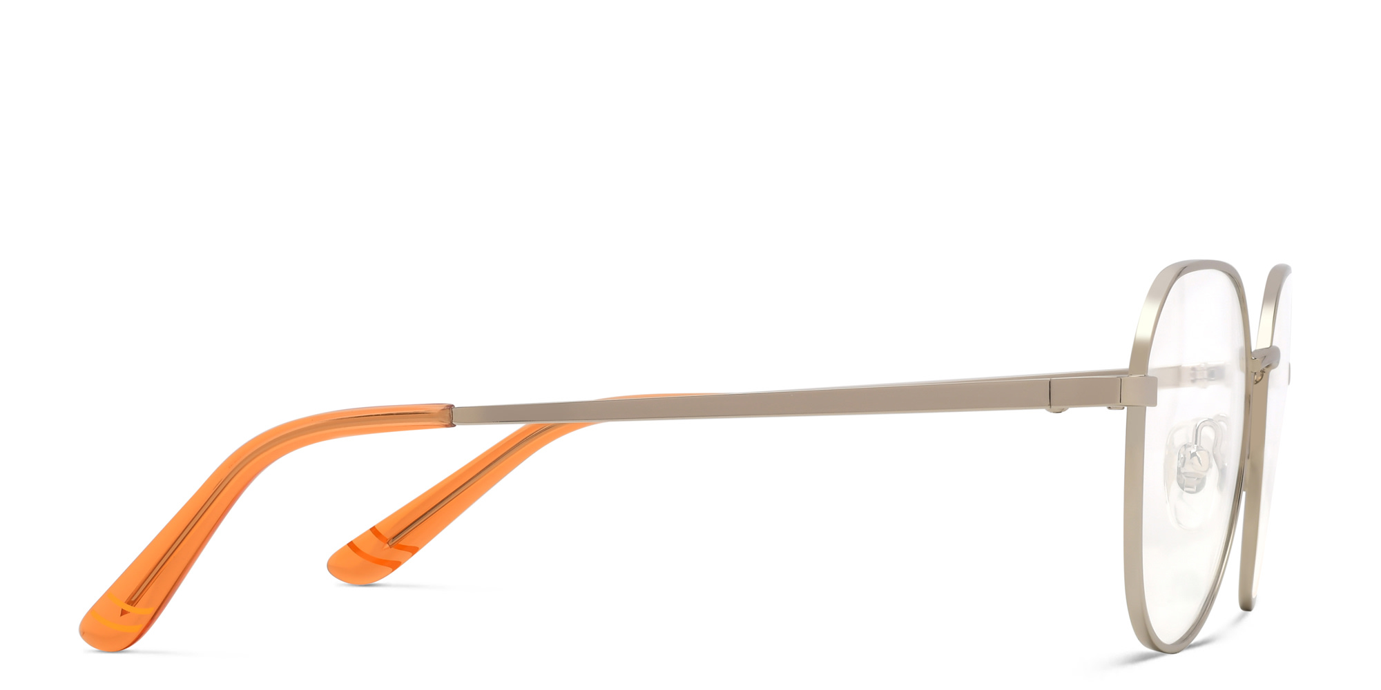 EYE'M Kids Irregular Eyeglasses in Silver – Product Photo 3