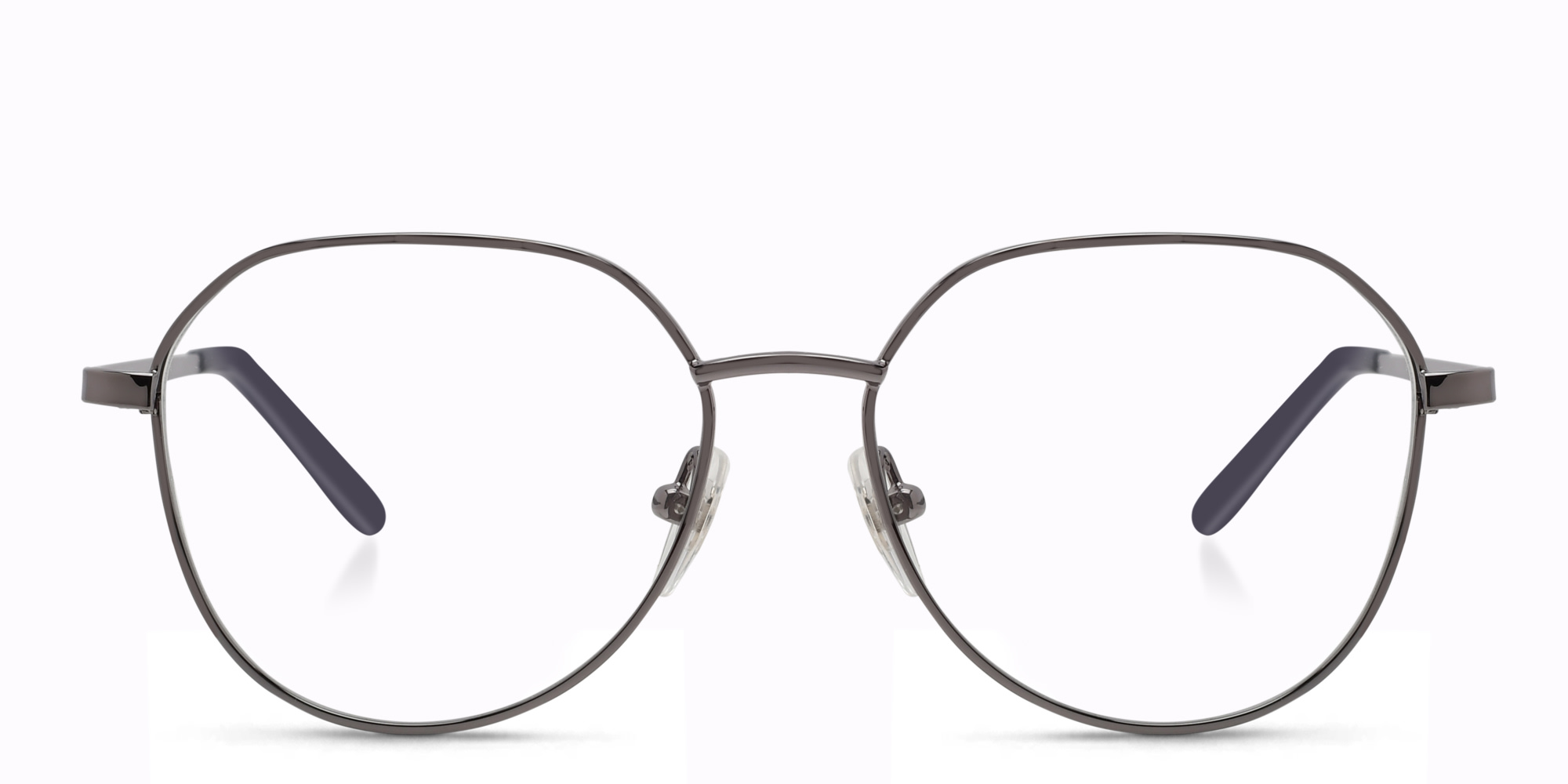 EYE'M Kids Irregular Eyeglasses in Gunmetal – Product Photo 1