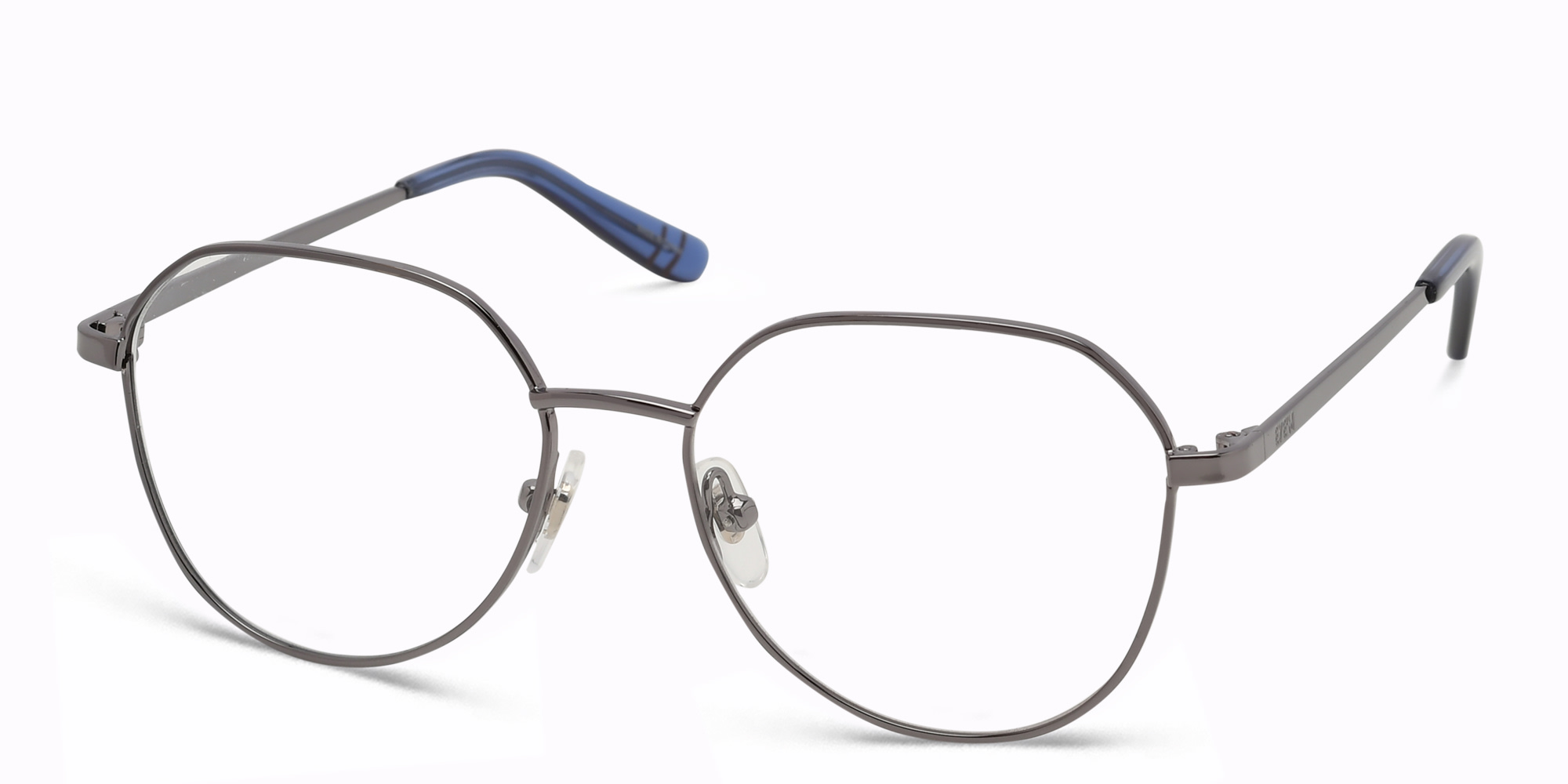 EYE'M Kids Irregular Eyeglasses in Gunmetal – Product Photo 2