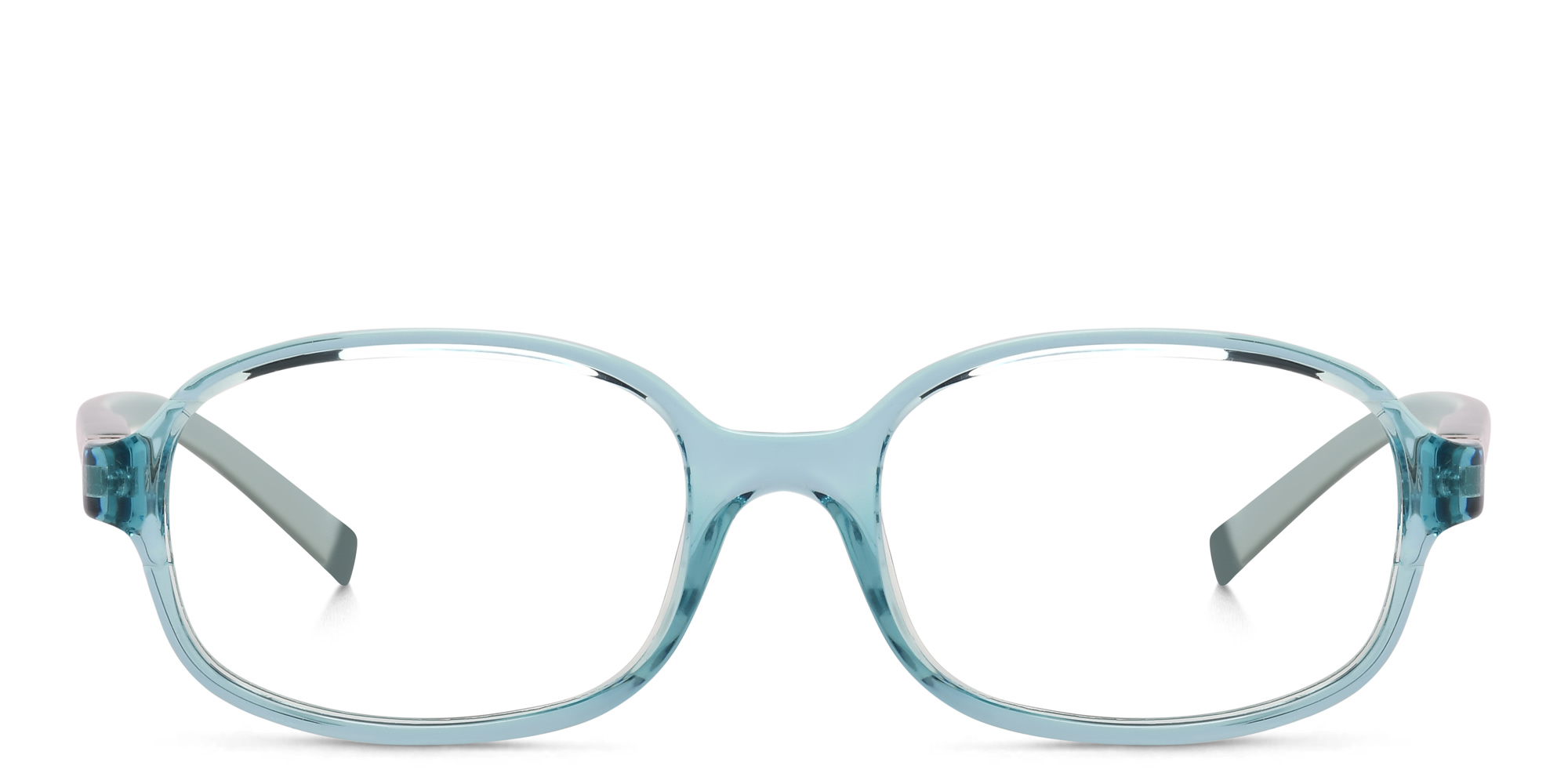 EYE'M Kids Rectangle Eyeglasses in Green – Product Photo 1