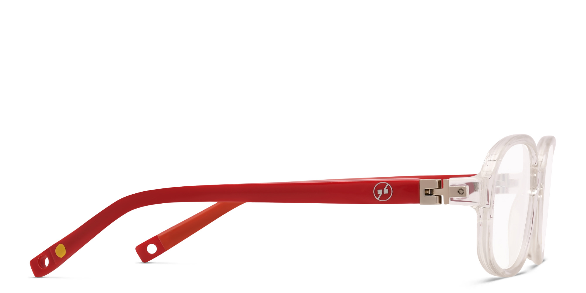 Shop EYE'M Kids Rectangle Eyeglasses in Transparent Pink online.