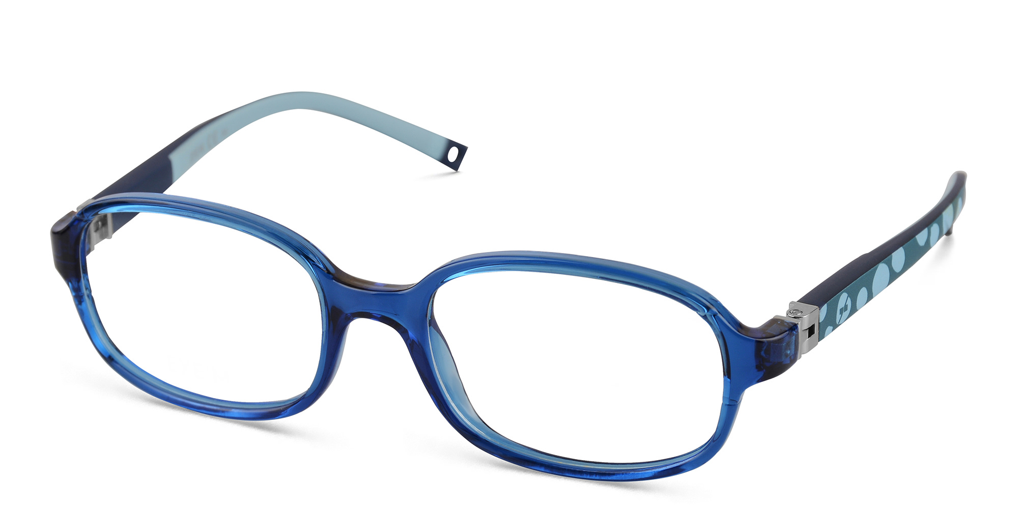 EYE'M Kids Rectangle Eyeglasses in Blue – Product Photo 2