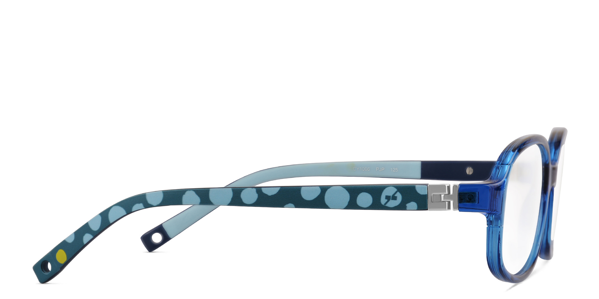 EYE'M Kids Rectangle Eyeglasses in Blue – Product Photo 3