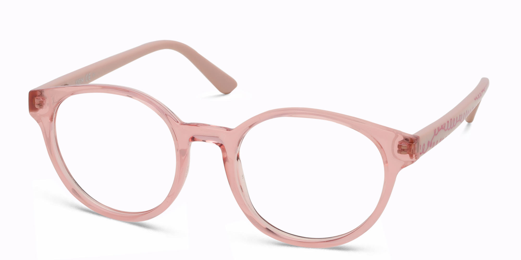 EYE'M Kids Round Eyeglasses in Pink – Product Photo 2