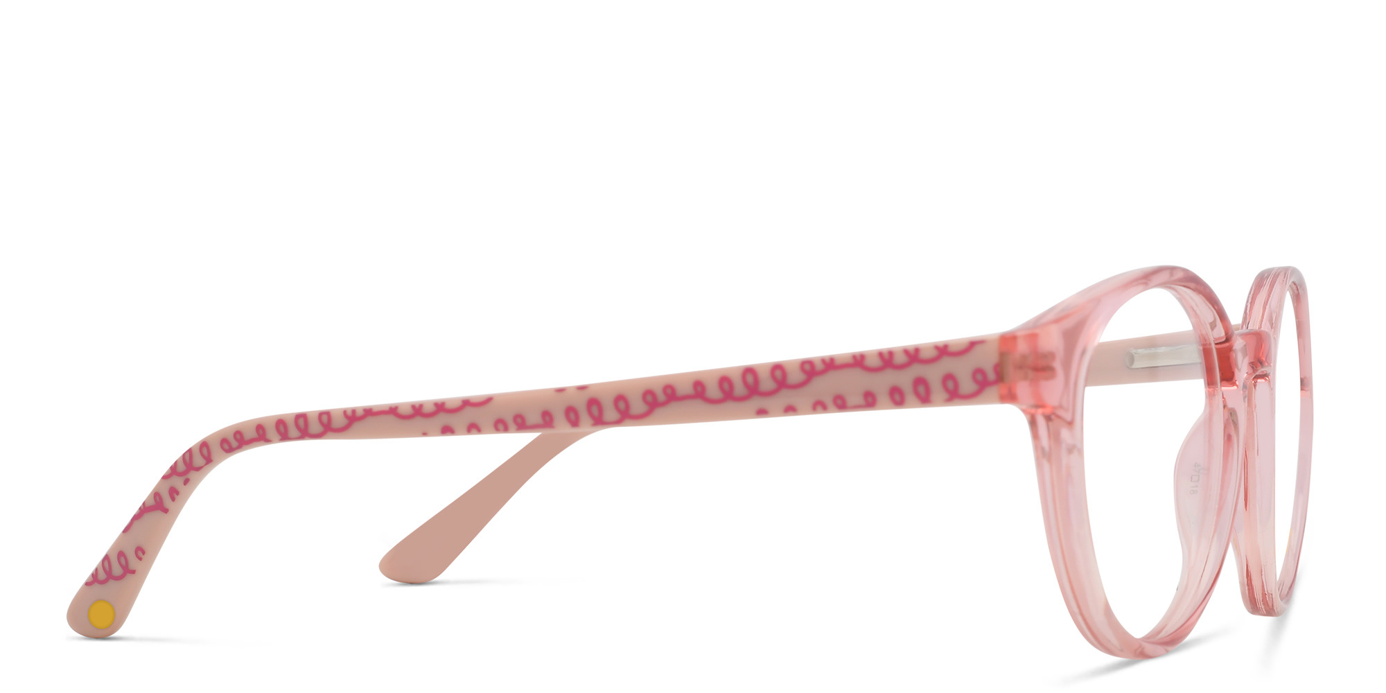 EYE'M Kids Round Eyeglasses in Pink – Product Photo 3