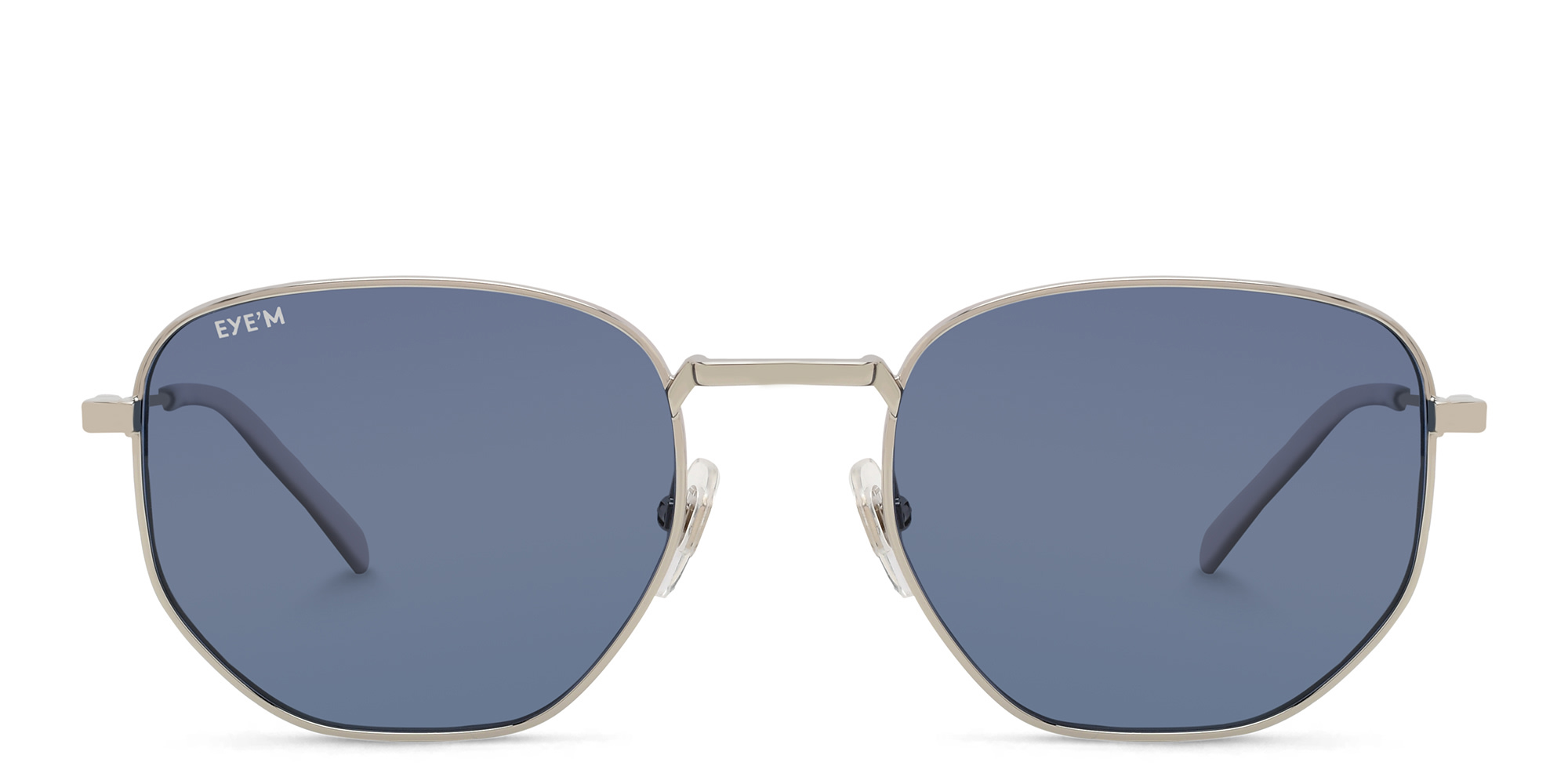 نظارة شمسية بإطار غير منتظم من EYE'M بلون فضي - صورة المنتج 1