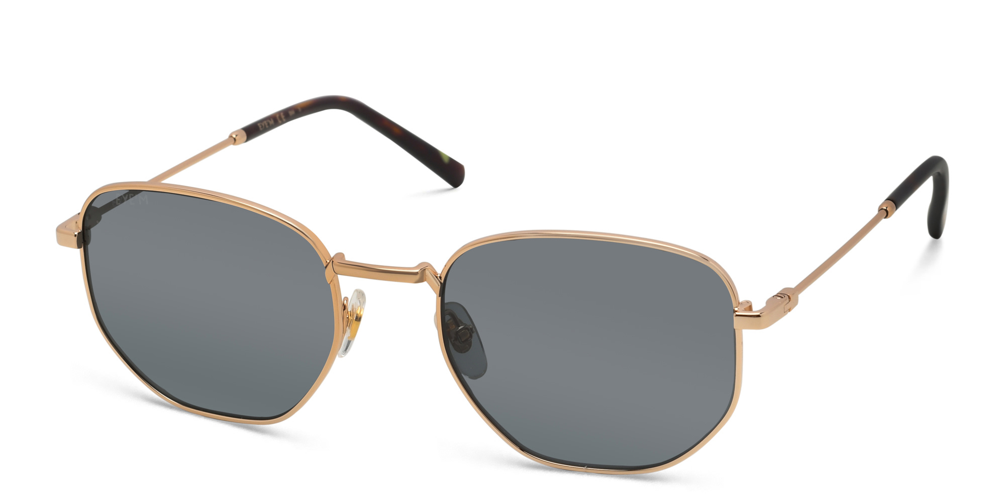 Shop EYE'M Irregular Sunglasses in Gold online.