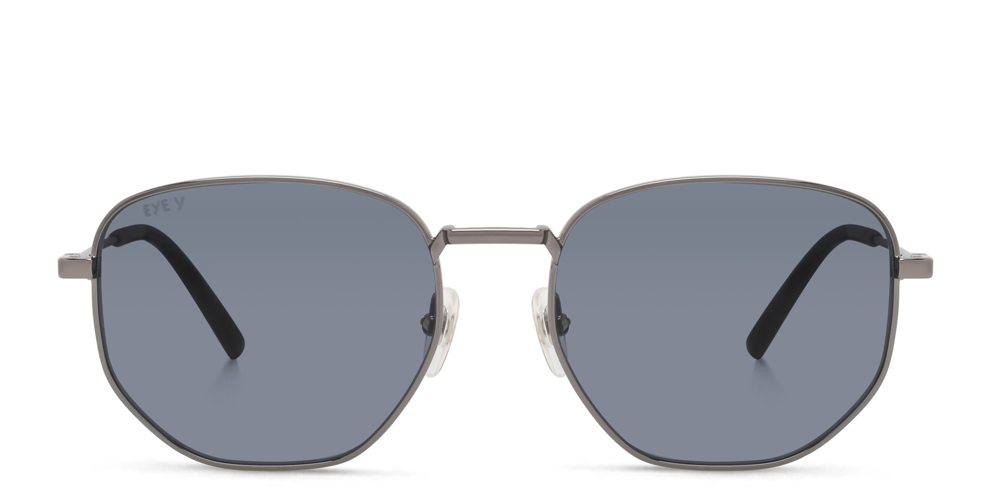 Shop EYE'M Irregular Sunglasses in Silver online.