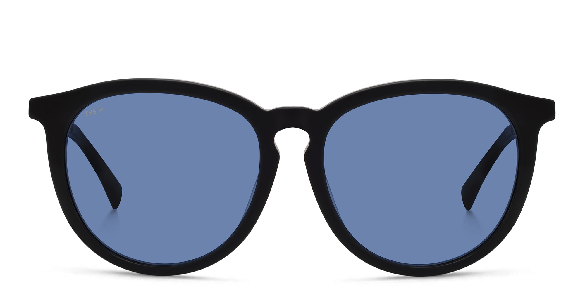 Shop EYE'M Round Sunglasses in Black online.