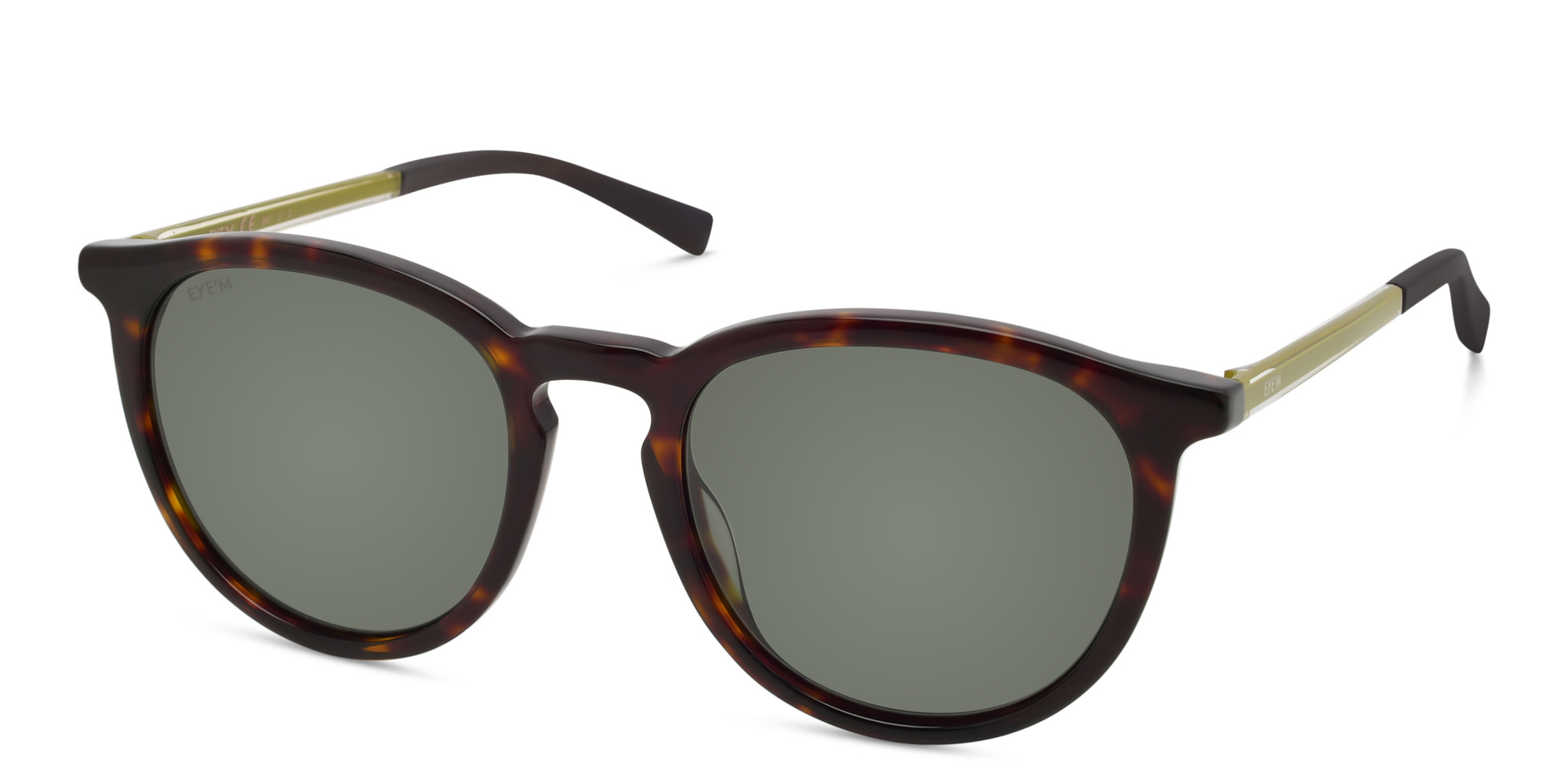 EYE'M Round Sunglasses in Havana – Product Photo 2