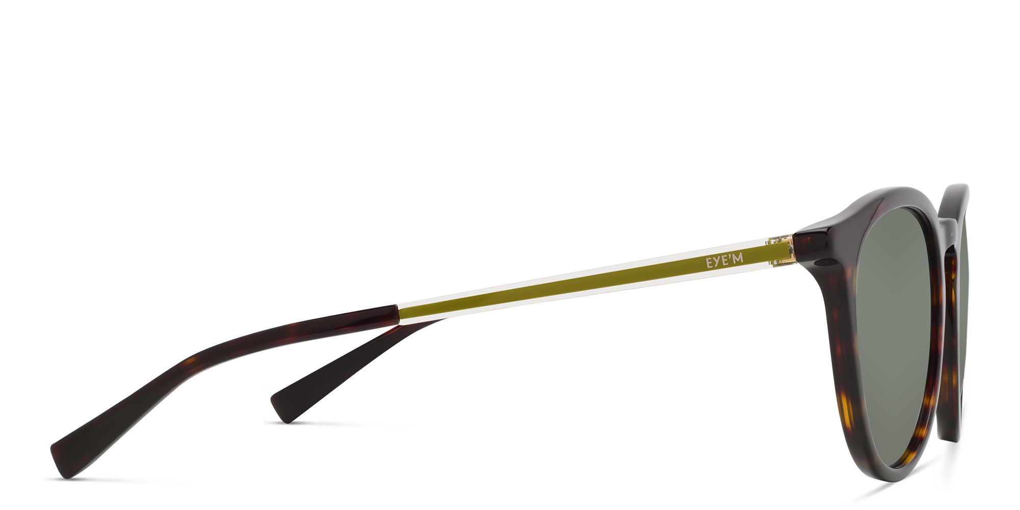 EYE'M Round Sunglasses in Havana – Product Photo 3