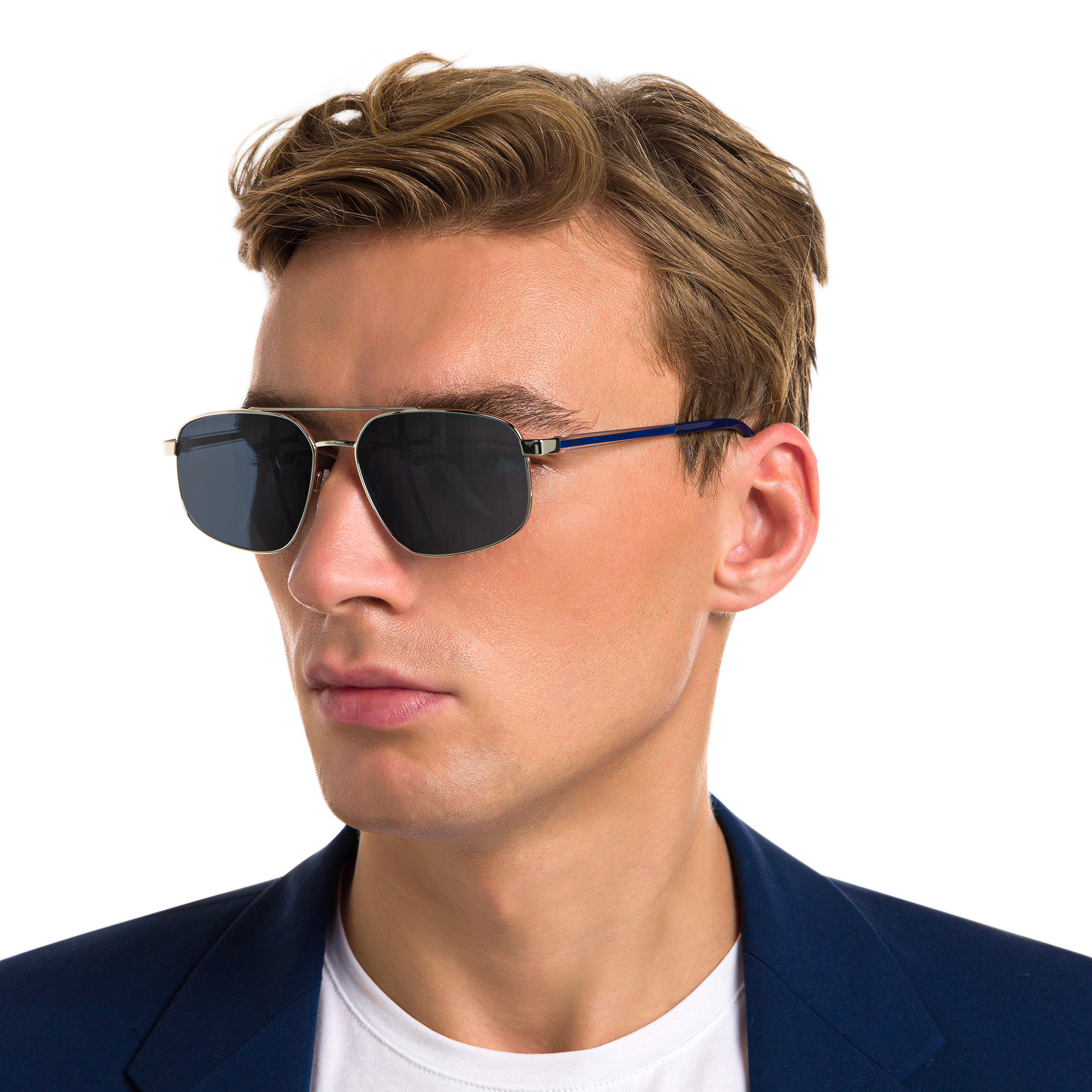 EYE'M Aviator Sunglasses in Silver – Product Photo 6