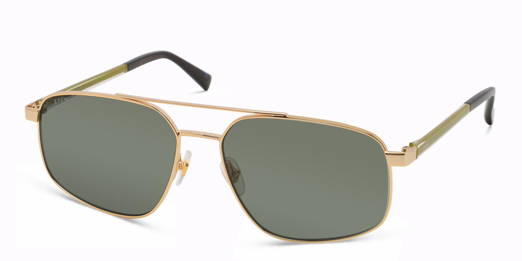 EYE'M Aviator Sunglasses in Gold – Product Photo 2