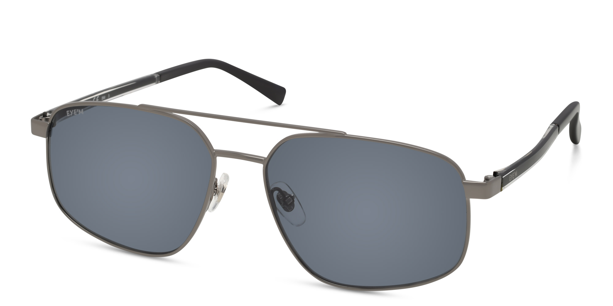 EYE'M Aviator Sunglasses in Silver – Product Photo 2