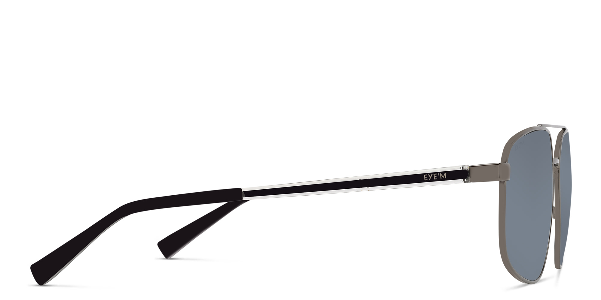 EYE'M Aviator Sunglasses in Silver – Product Photo 3