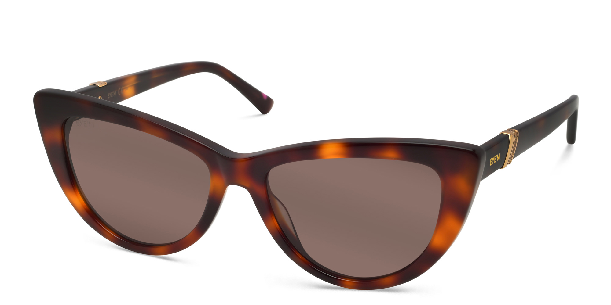 EYE'M Cat Eye Sunglasses in Havana – Product Photo 2