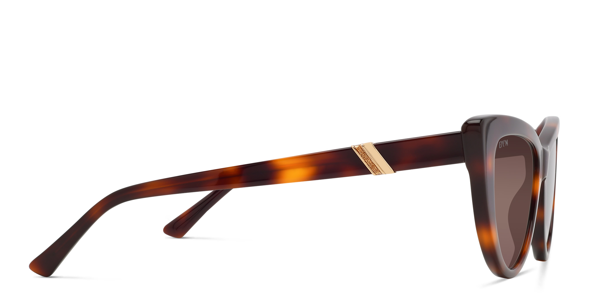 EYE'M Cat Eye Sunglasses in Havana – Product Photo 3