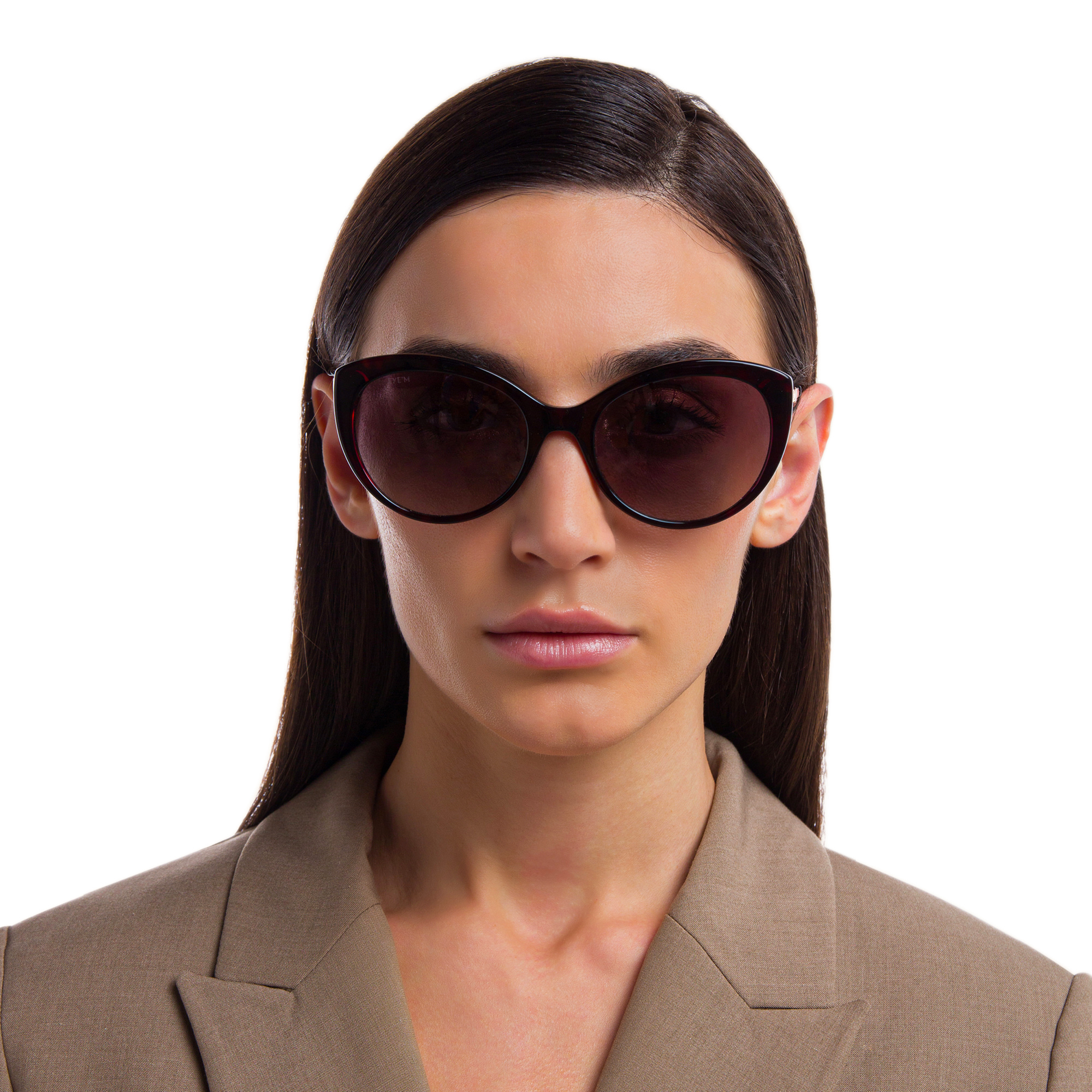 EYE'M Cat Eye Sunglasses in Havana – Product Photo 5