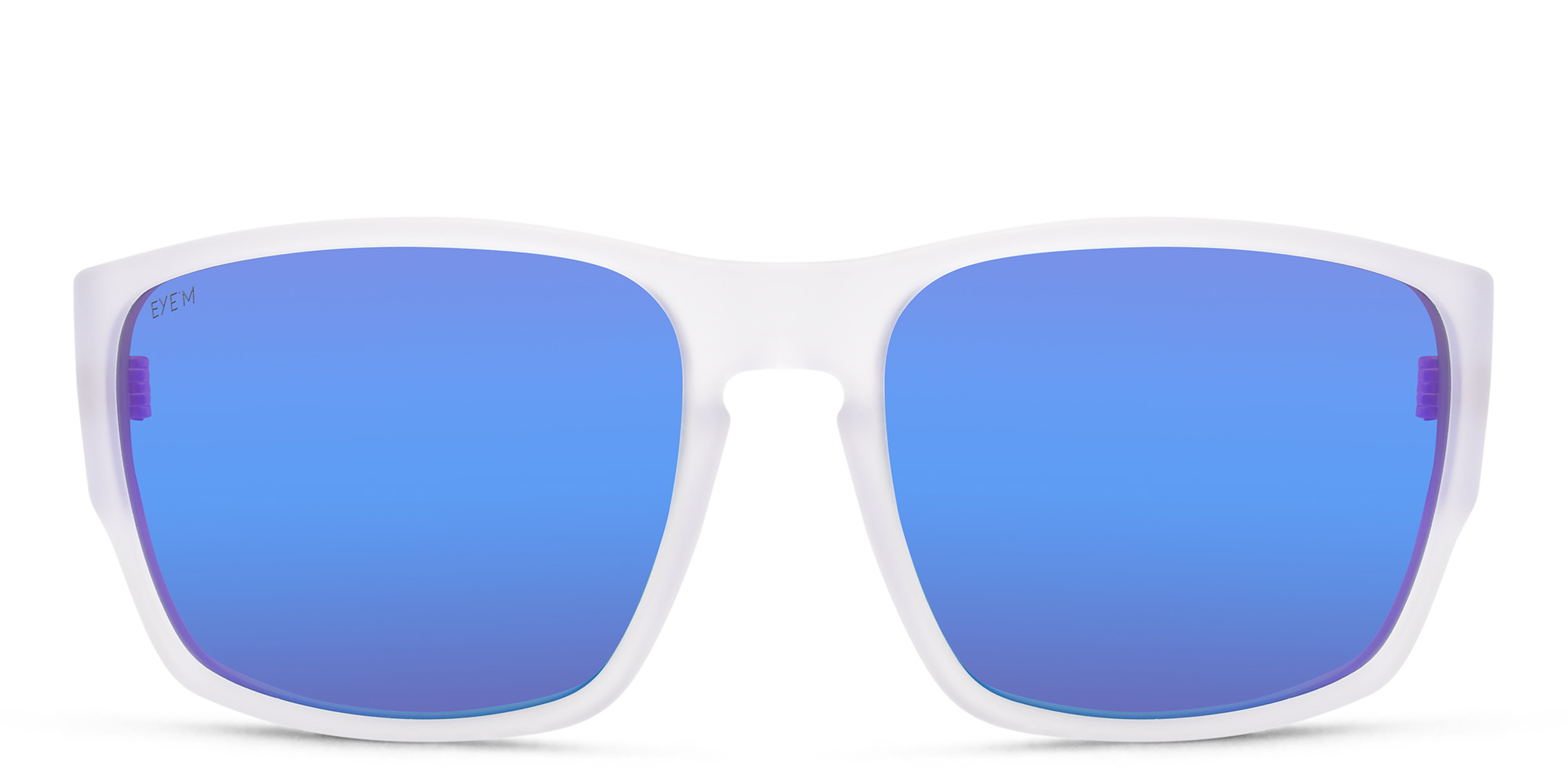 Shop EYE'M Rectangle Sunglasses in Clear online.