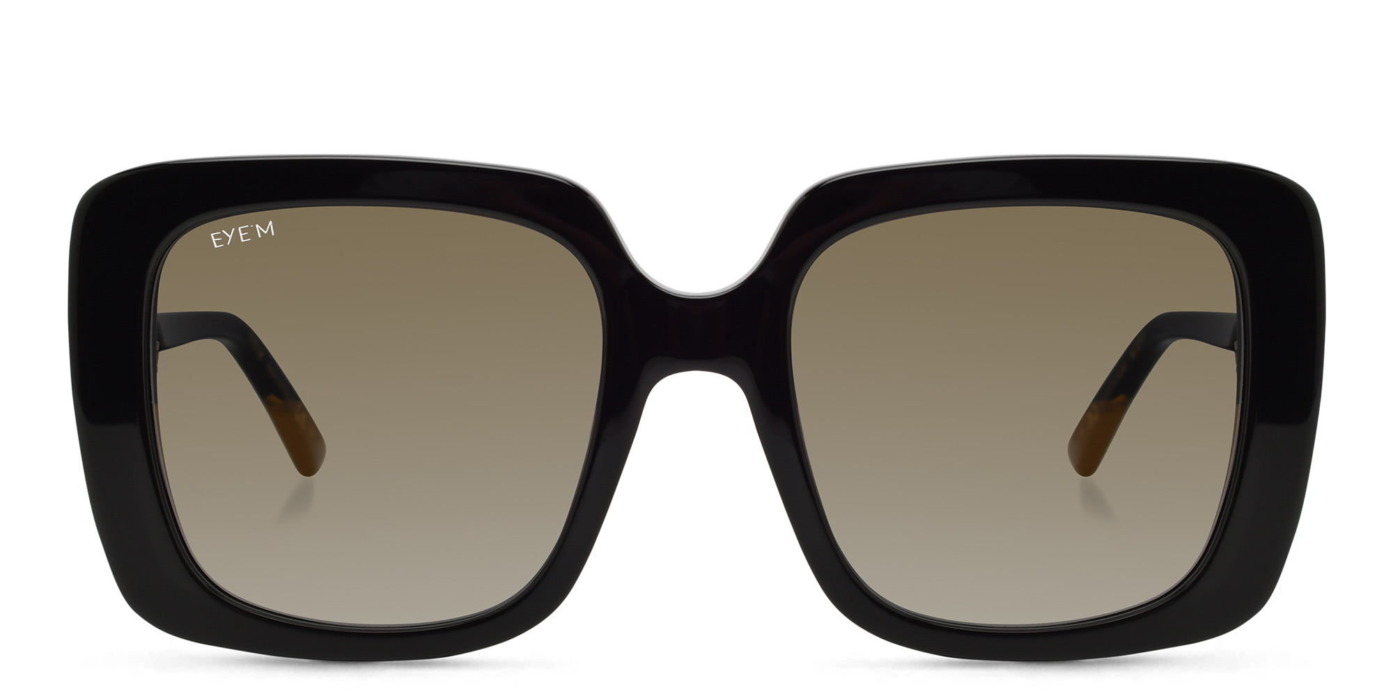 EYE'M Square Sunglasses in Black – Product Photo 1